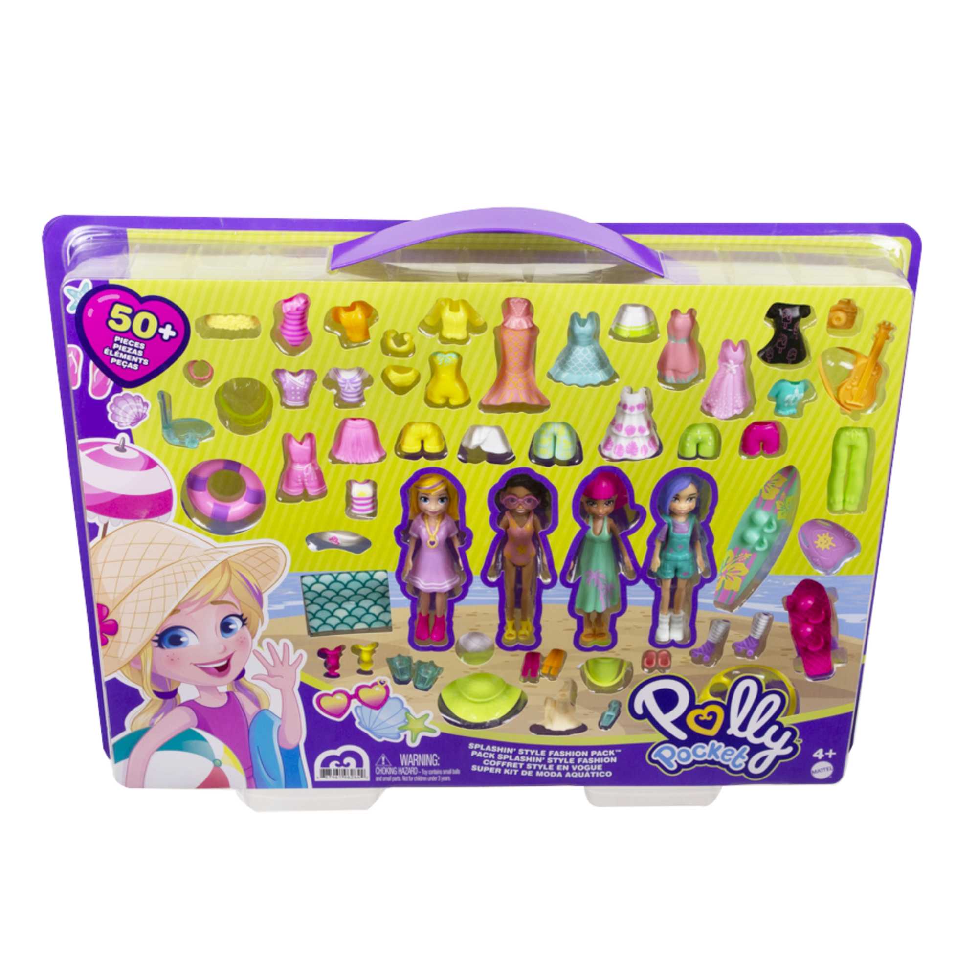 Polly Pocket Coffret Style en Vogue, 4 Poupées de 7,62 Cm, Tenues - Image 6