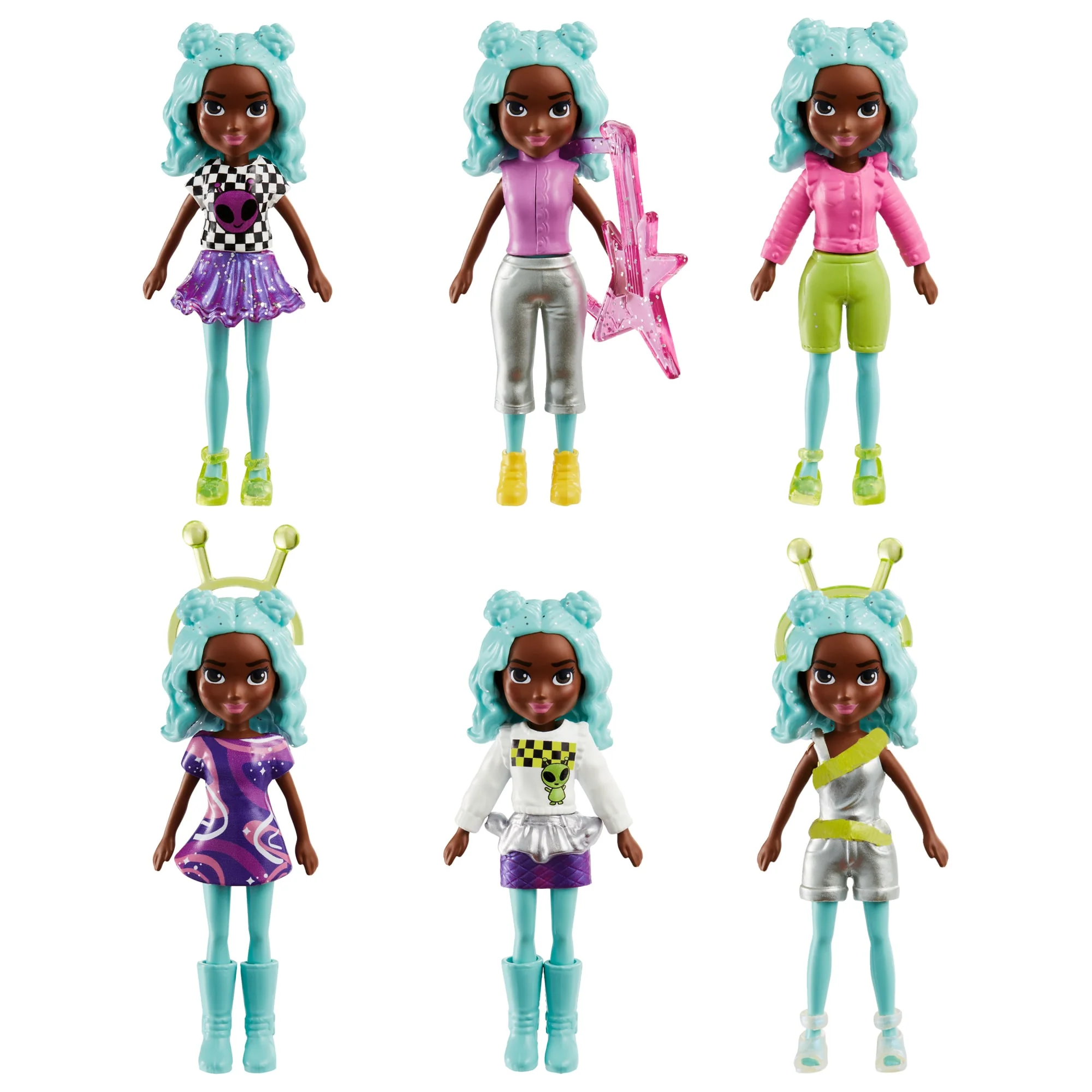 Polly Pocket 2 Poupées et 25 Accessoires Pop Star, Phosphorescent - Image 2