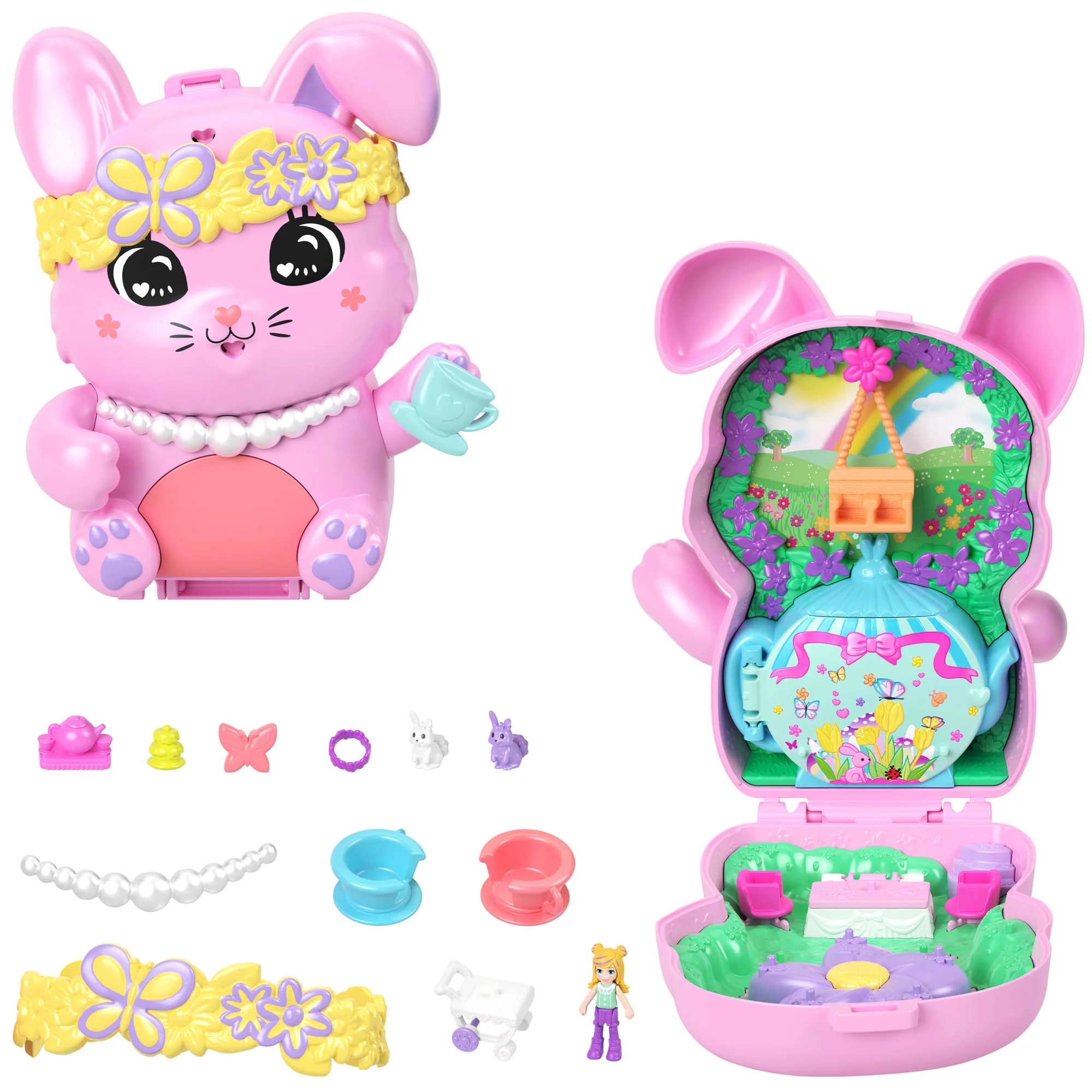 Polly Pocket Compacto Coelhinho Festa do Chá Compacto Coelhinho Festa do Chá