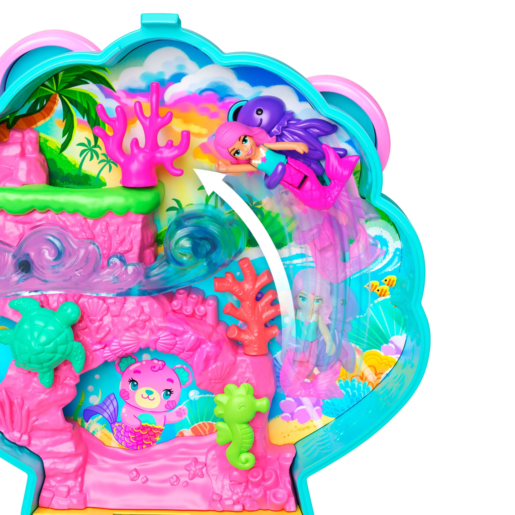 Polly Pocket Conjunto de Brinquedo Compacto Ilha de Glitter - Image 3