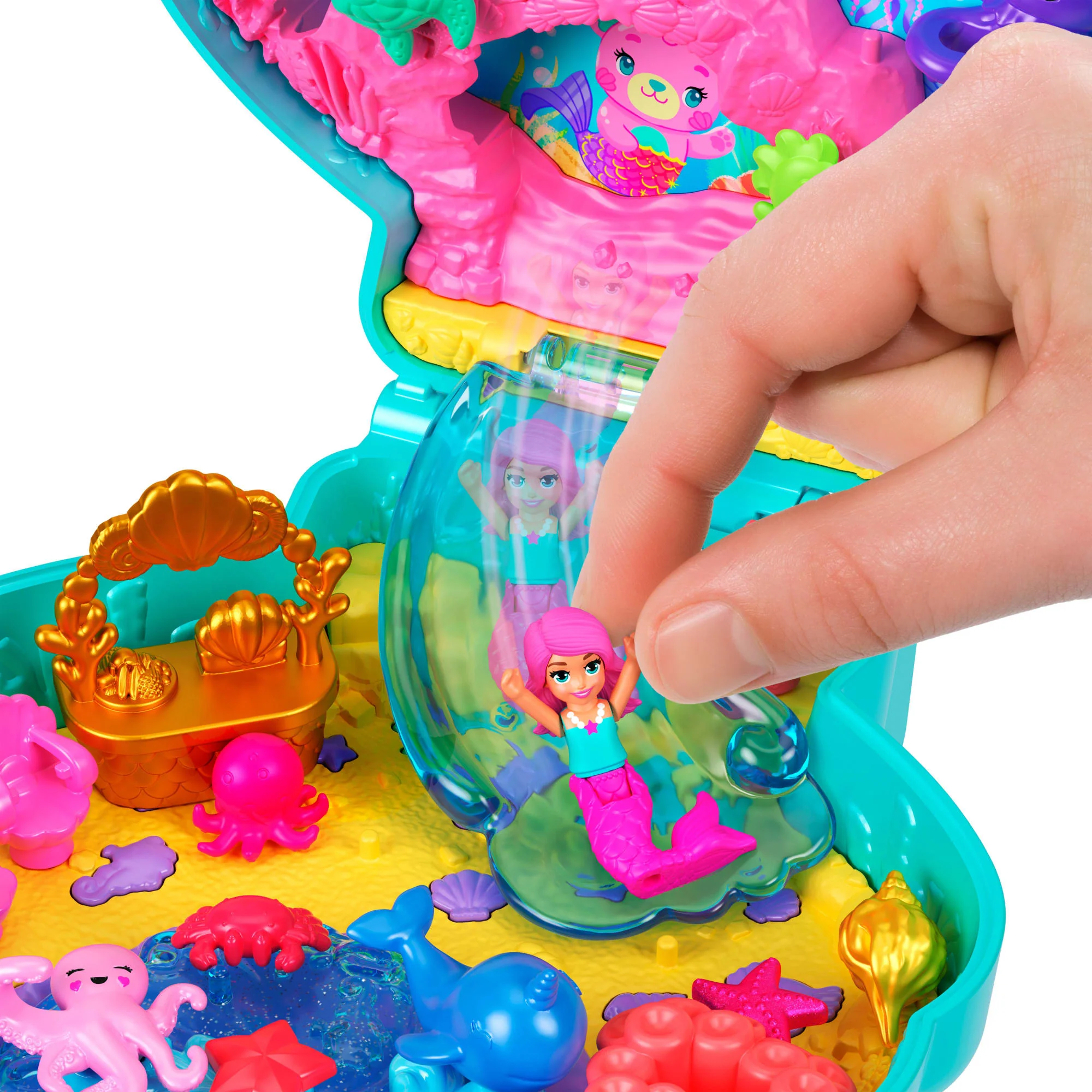 Polly Pocket Conjunto de Brinquedo Compacto Ilha de Glitter - Image 5