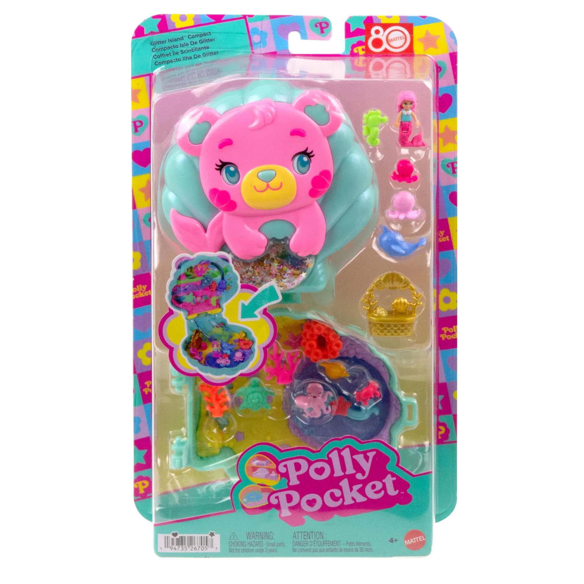 Polly Pocket Conjunto de Brinquedo Compacto Ilha de Glitter - Image 6