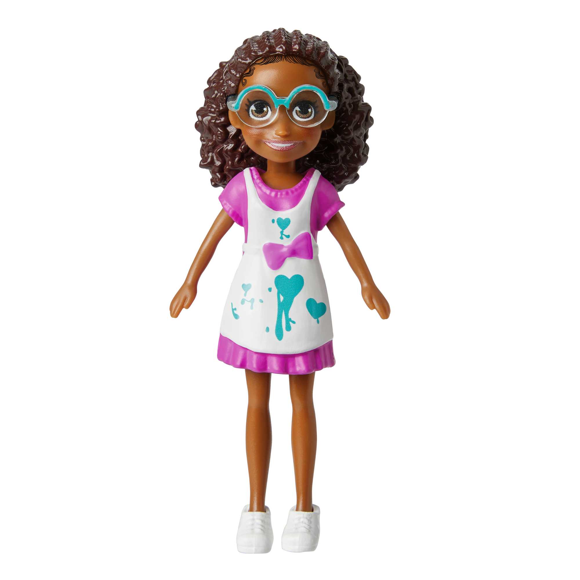 Polly Pocket Doll & 18 Accessories, Shani Art Studio Tinted-Transparent Pack - Image 3