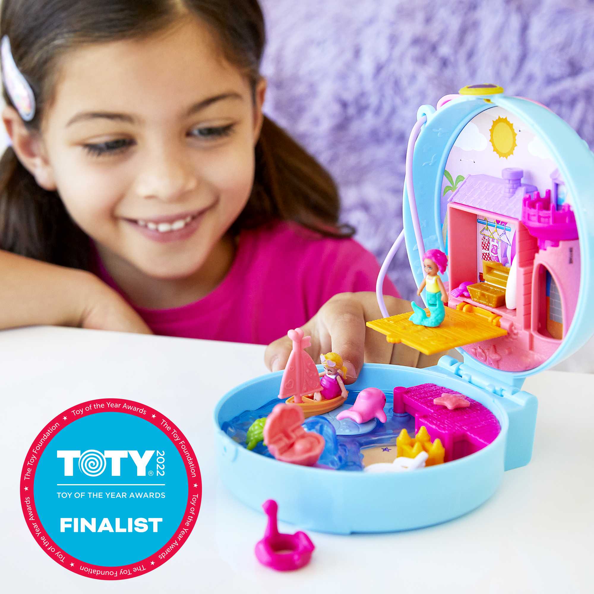 Polly Pocket Dolphin Beach Compact - Image 2