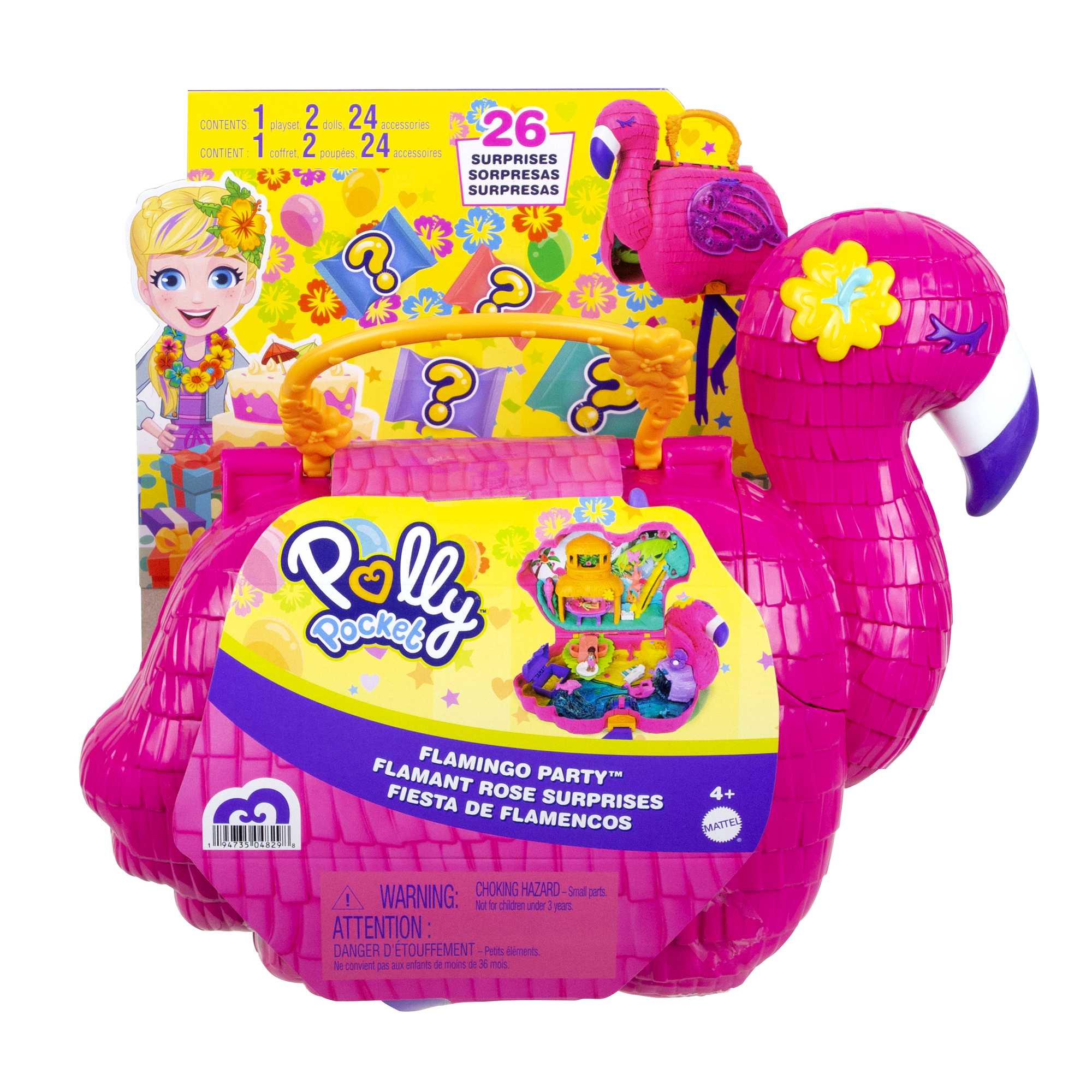 Polly Pocket Grand Coffret Flamant Rose de Fête - Image 6