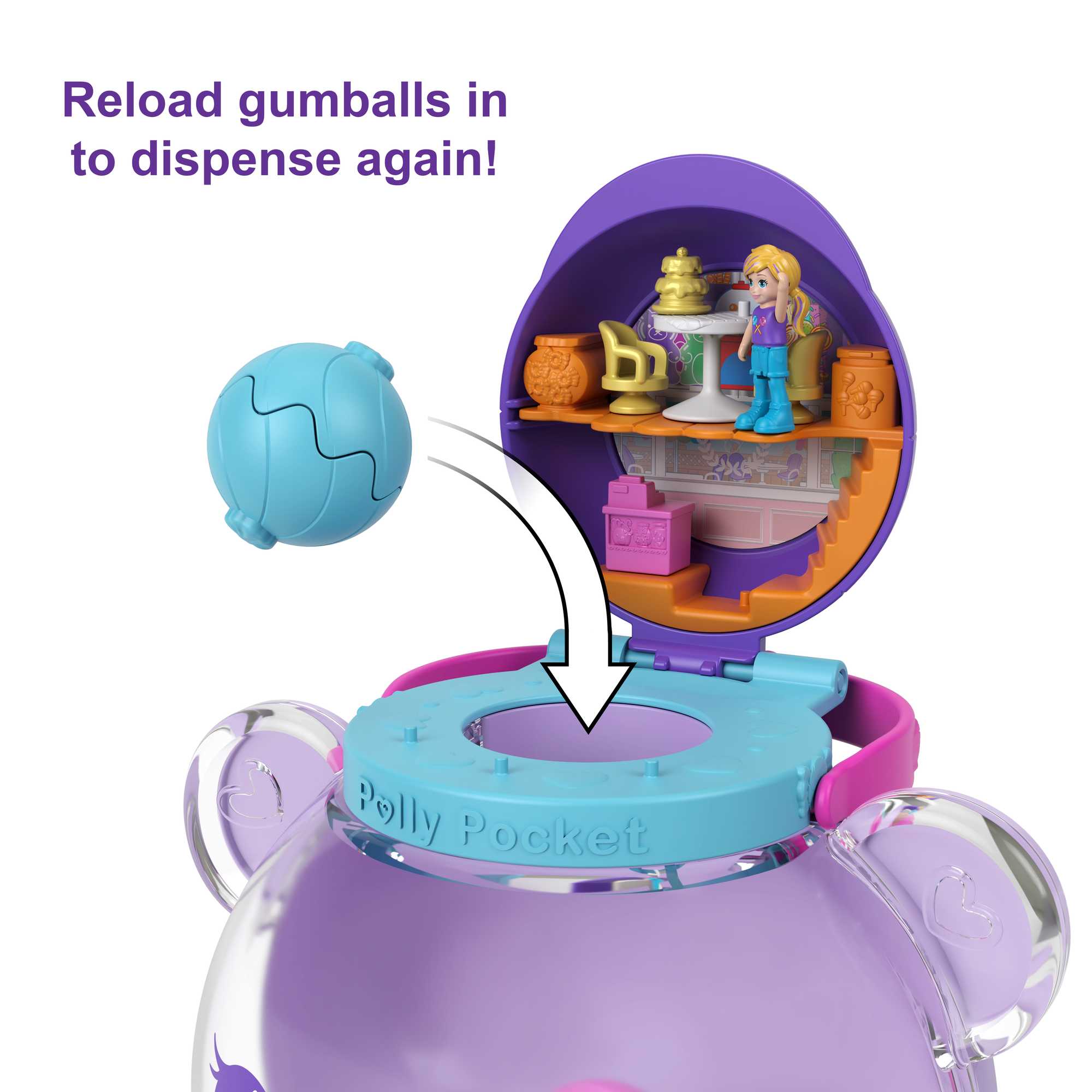 Polly Pocket Gumball Bear Playset - Image 4