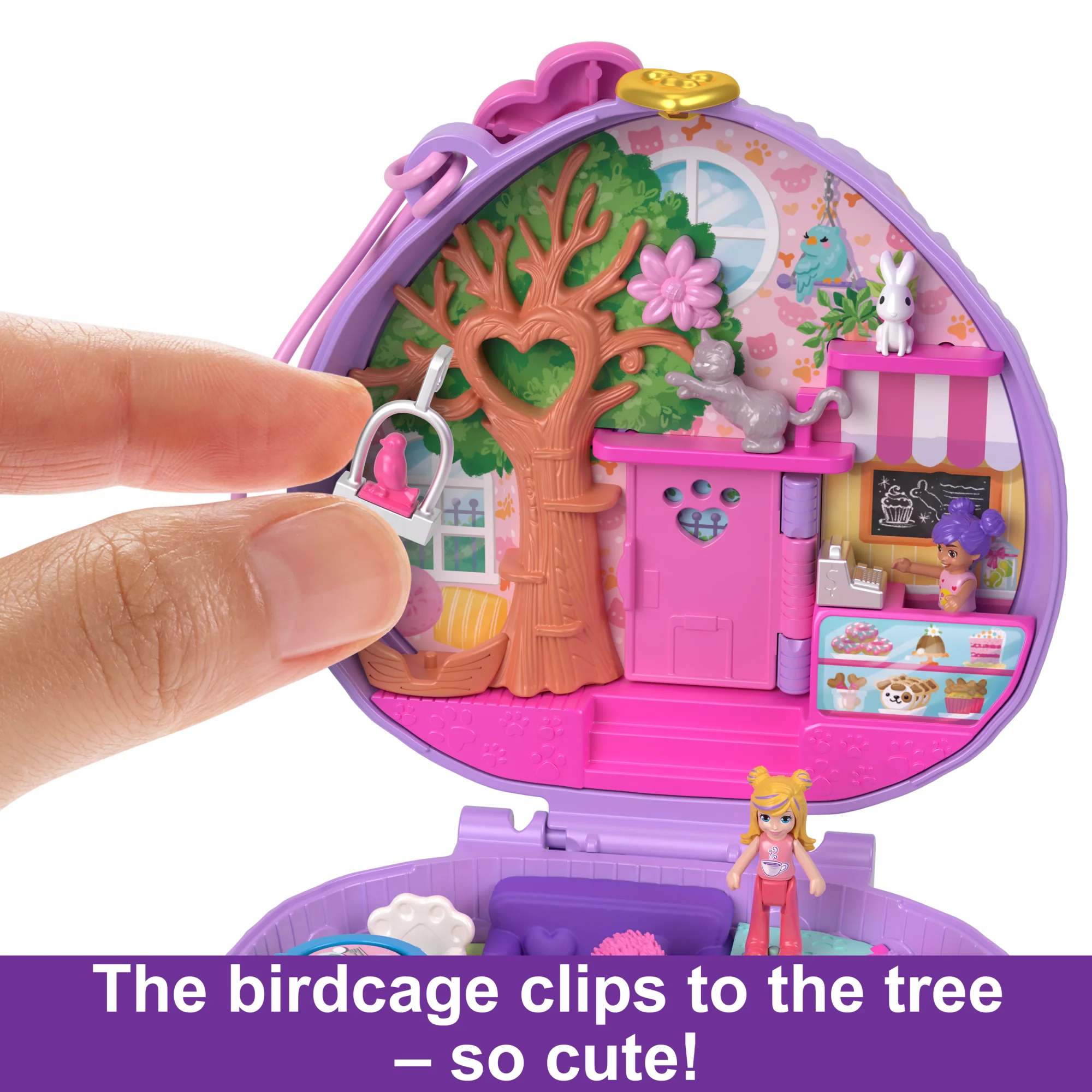 Polly Pocket Dolls And Playset, Travel Toys, Hedgehog Coffee Shop Compact - Image 5