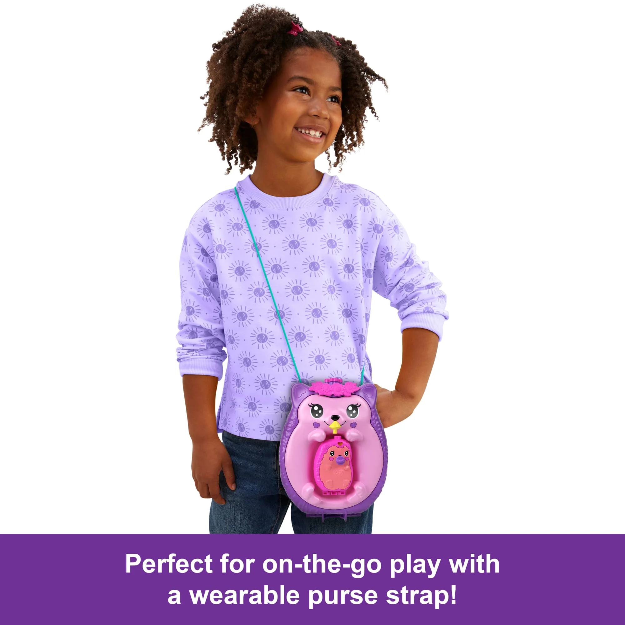 Polly Pocket Hedgehog Mom & Baby Purse Playset With 2 Dolls & 16 Accessories including Pets - Image 5