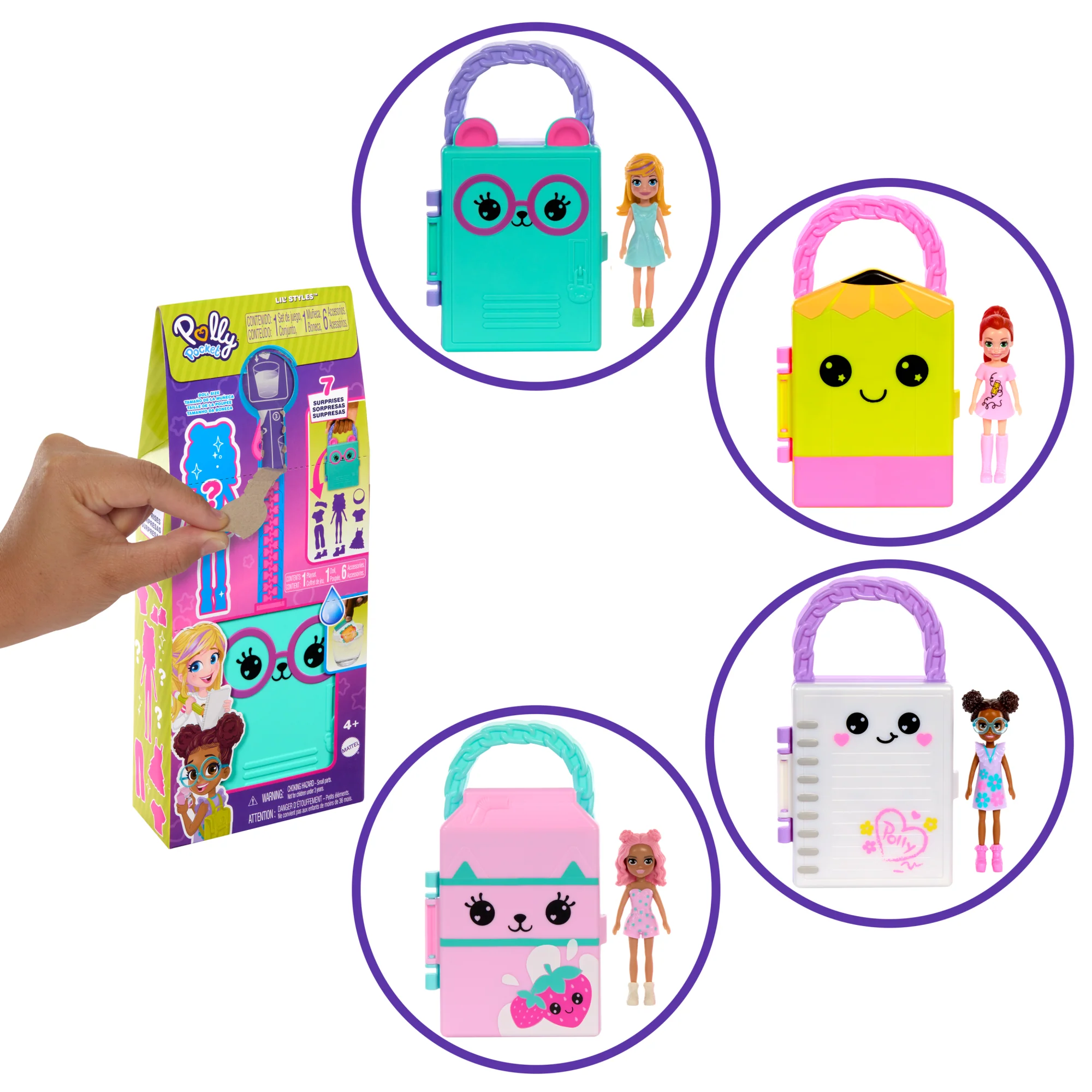 Polly Pocket Coffret de Jeu et Poupée Mini Looks, Poupée 7,62Cm - Image 2
