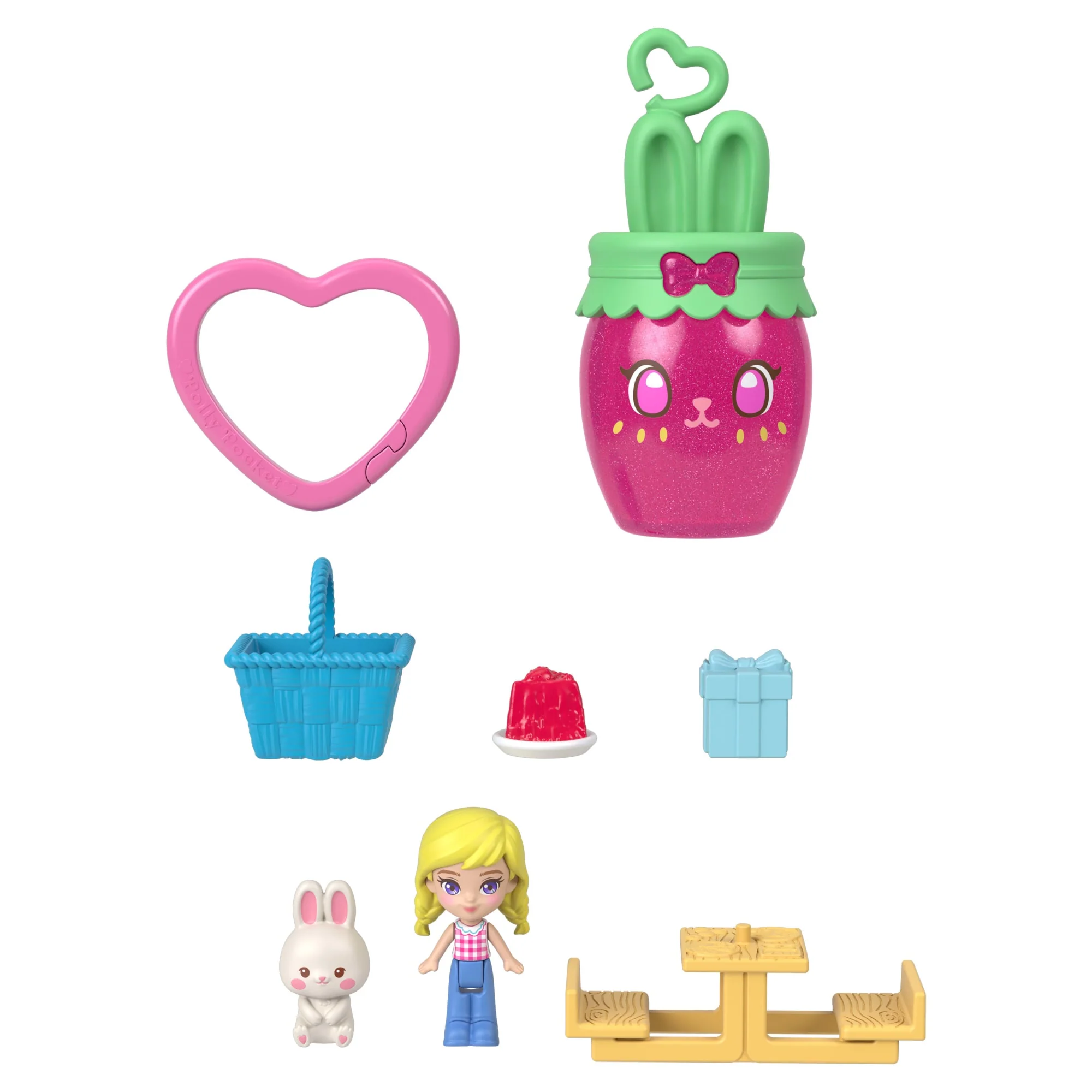 Polly Pocket Picnic Bunny Compact Playset With 1 Micro Doll And Pet, Travel Toy With Fruit Accessories - Image 5