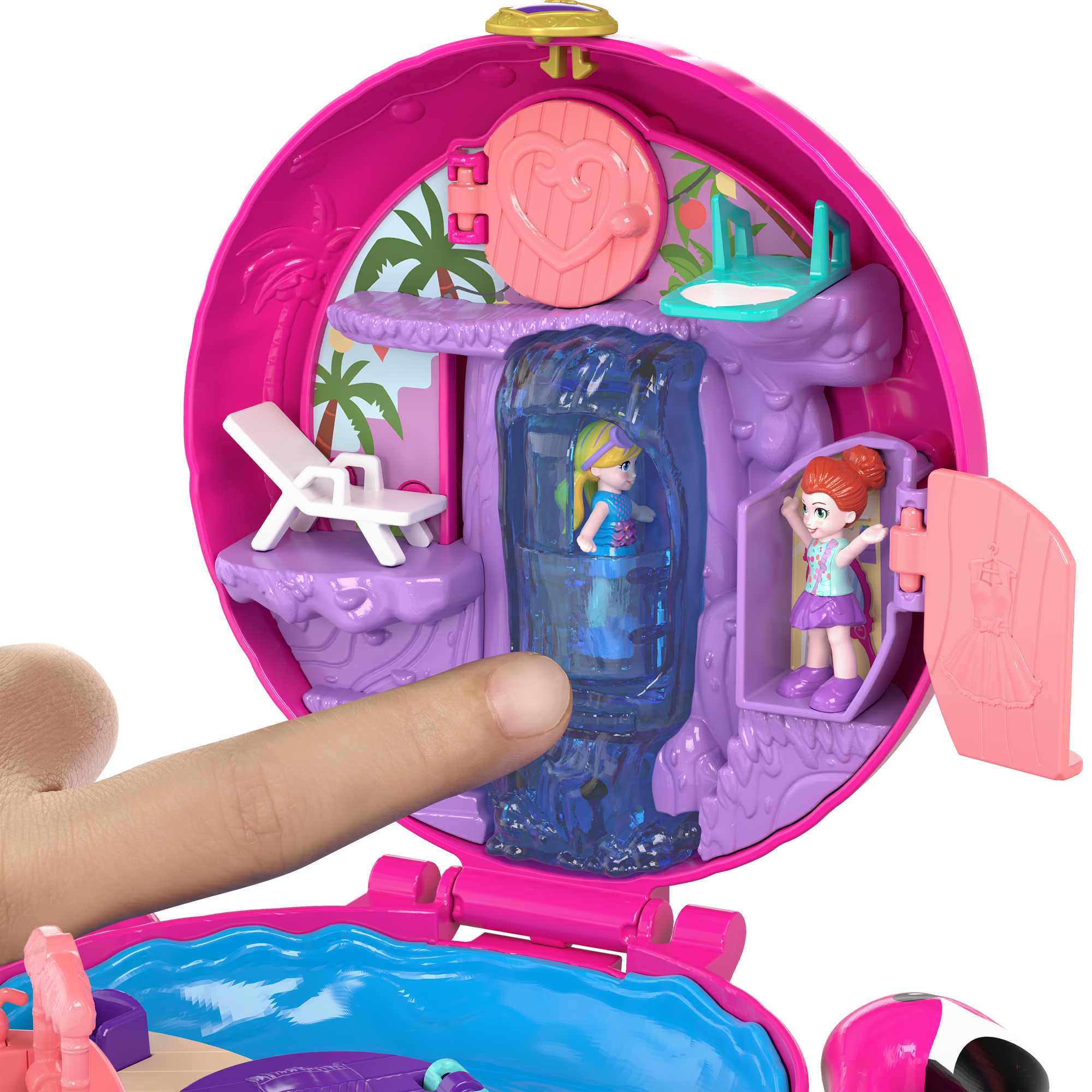 Polly Pocket Pocket World Flamingo Floatie Compact - Image 3