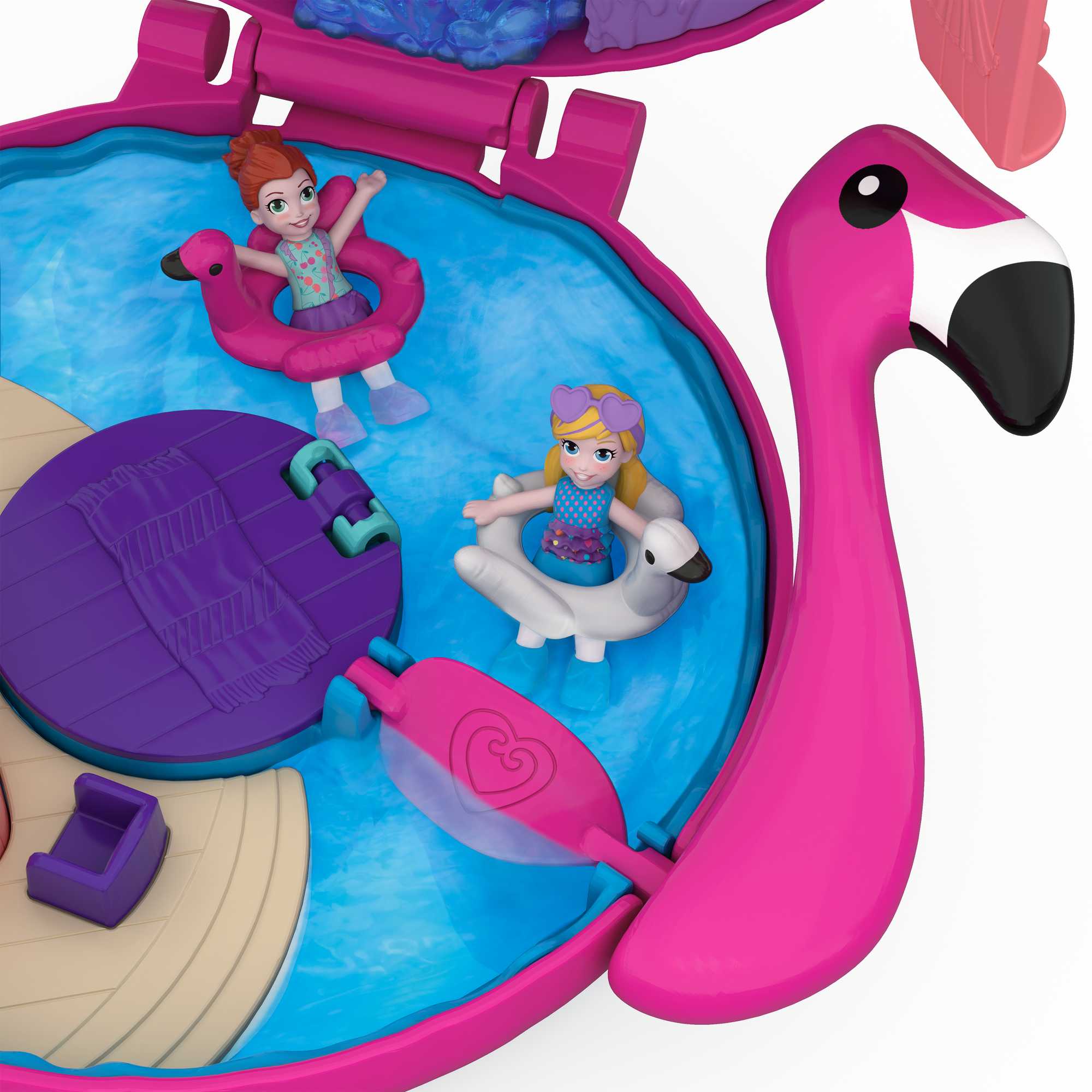 Polly Pocket Pocket World Flamingo Floatie Compact - Image 4