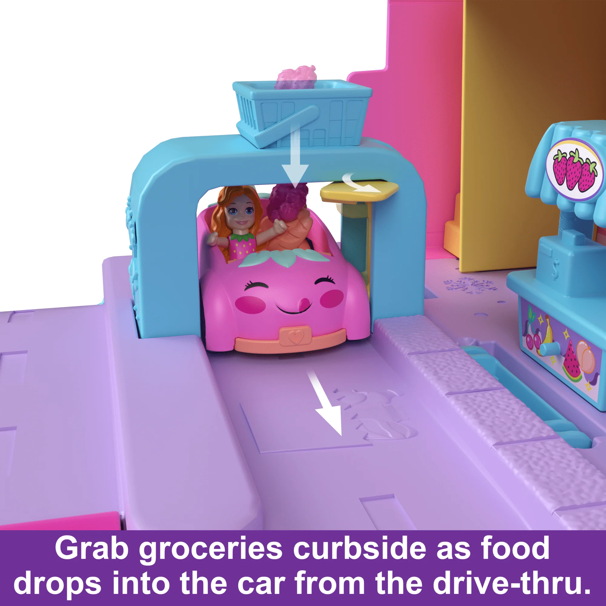 Polly Pocket Dolls & Playset, Food Toy With Micro Dolls And Accessories, Pollyville Fresh Market - Image 4