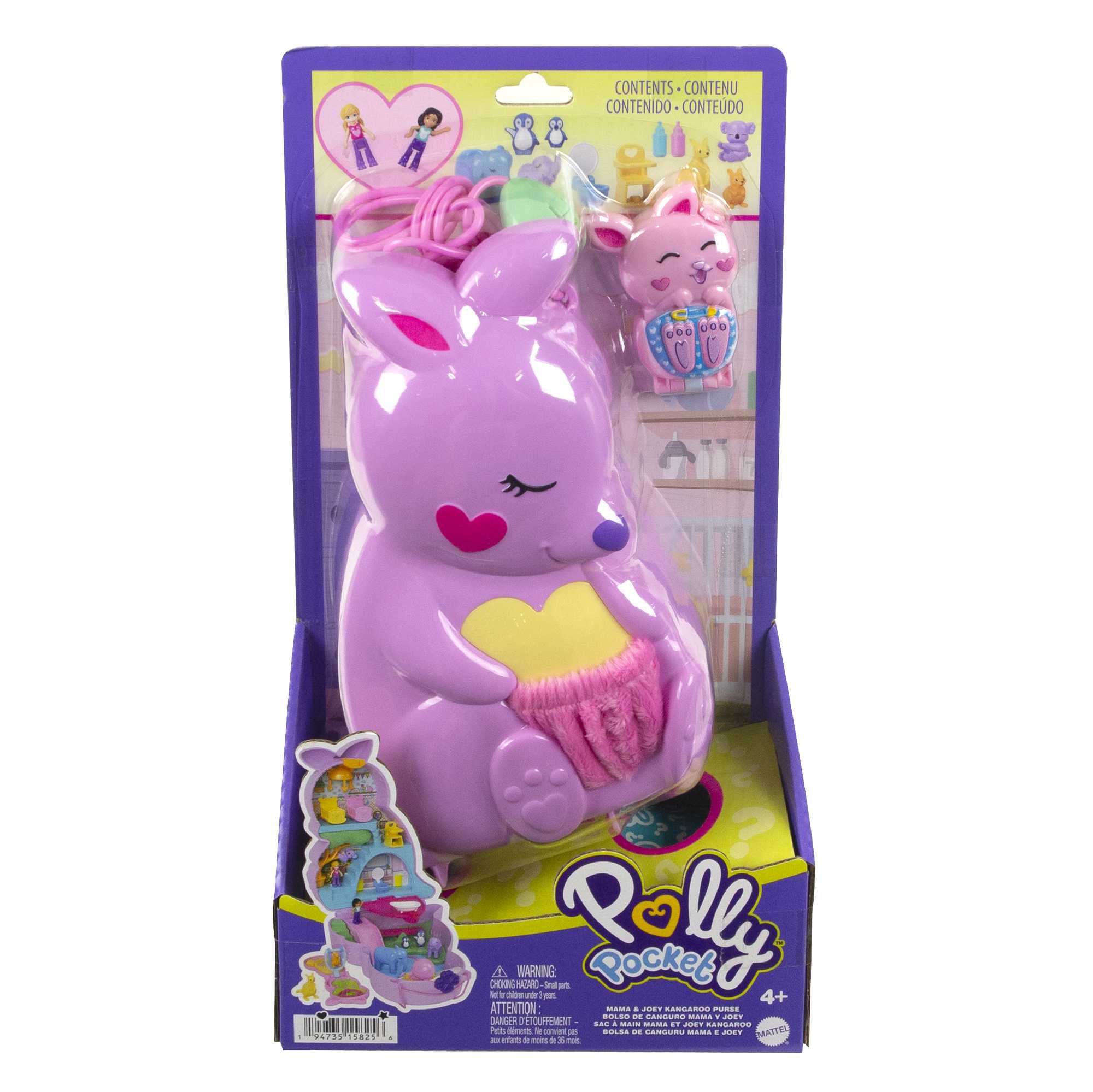 Polly Pocket Sac à Main Mama et Joey Kangourou, 2 Poupées - Image 6