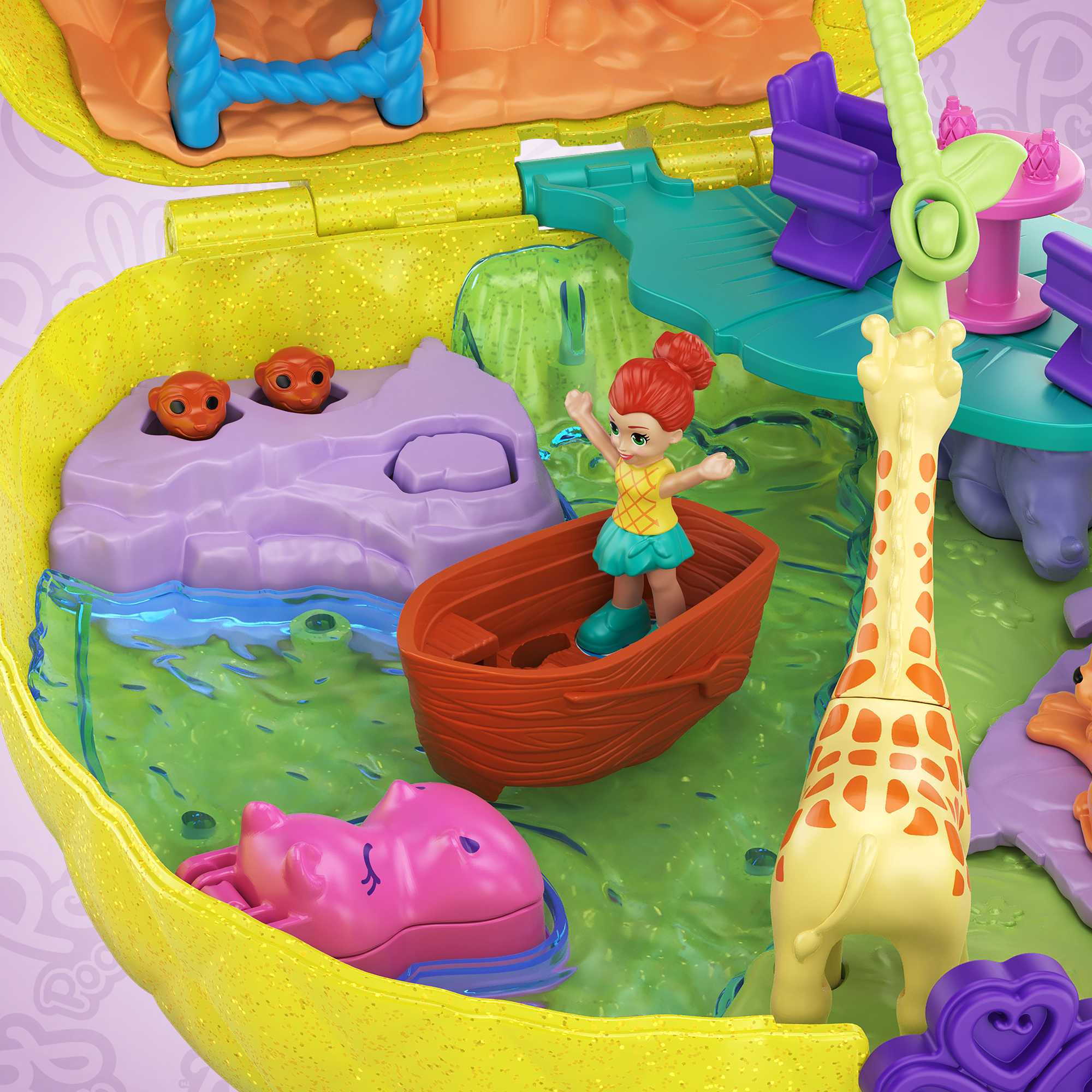 Coffret Sacoche Ananas Tropicool Polly Pocket à Porter Avec Poupées Polly et Lila - Image 4