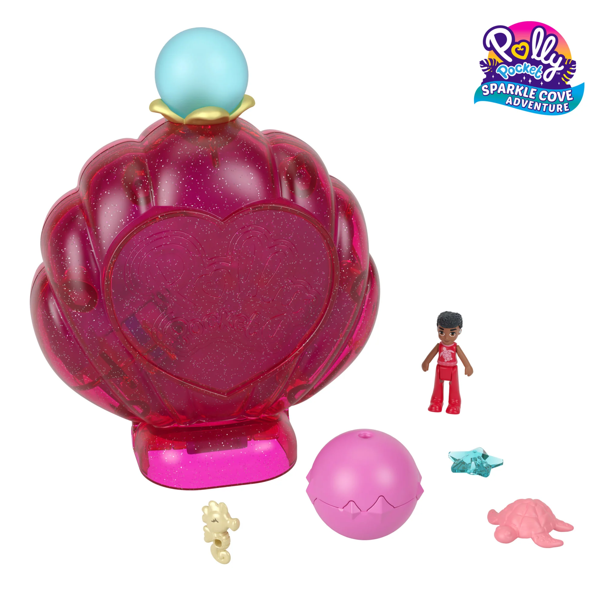 Polly Pocket Sparkle Cove Adventure Beach Compact Playset With Micro Doll, Accessories & Surprise - Image 3