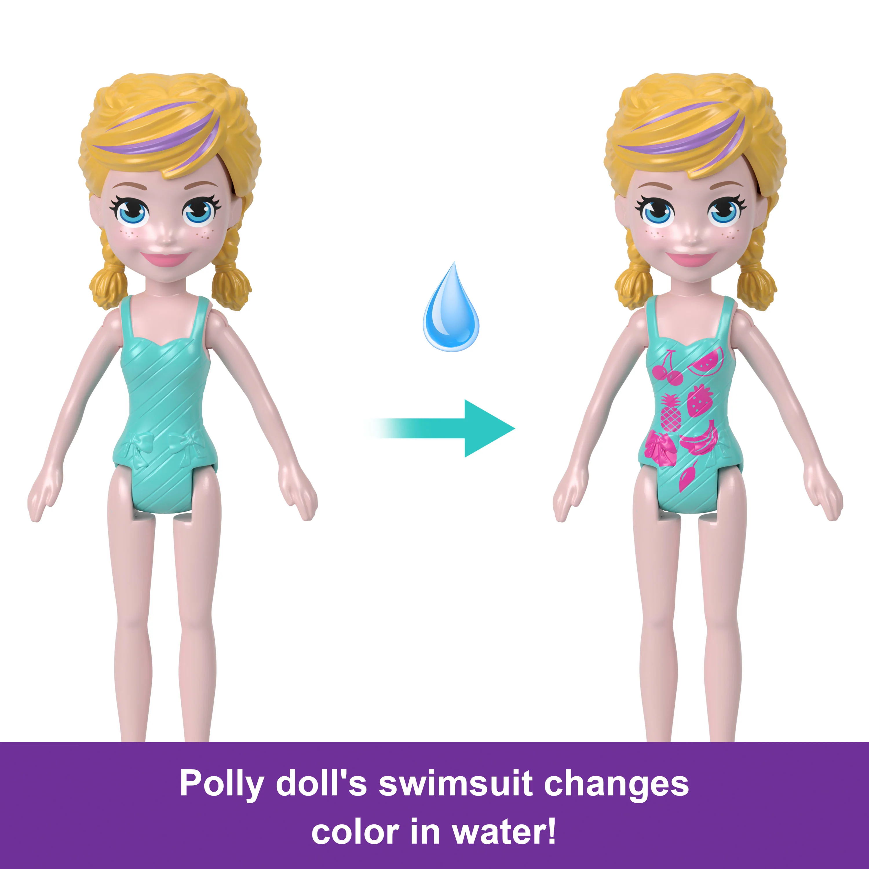 Polly Pocket Unicorn Dream Cruise Playset, Portable Boat With 1 Doll, Water Play And Color Change Accessories, 23 Total Pieces - Image 4