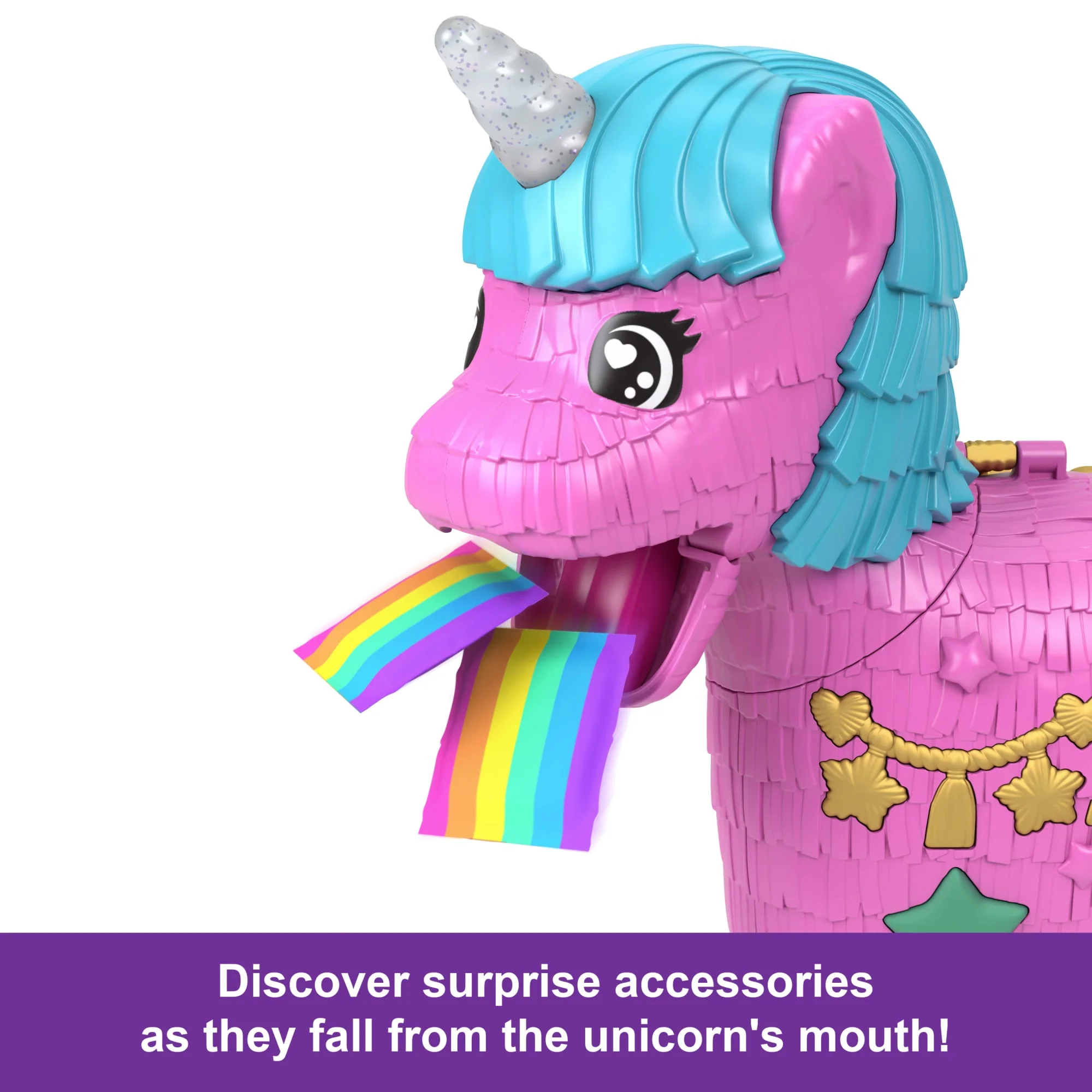 Polly Pocket Unicorn Partyland Playset With 2 Micro Dolls, Pets & 25+ Surprise Accessories, Birthday Celebration With Hot AIr Balloon Ride - Image 3