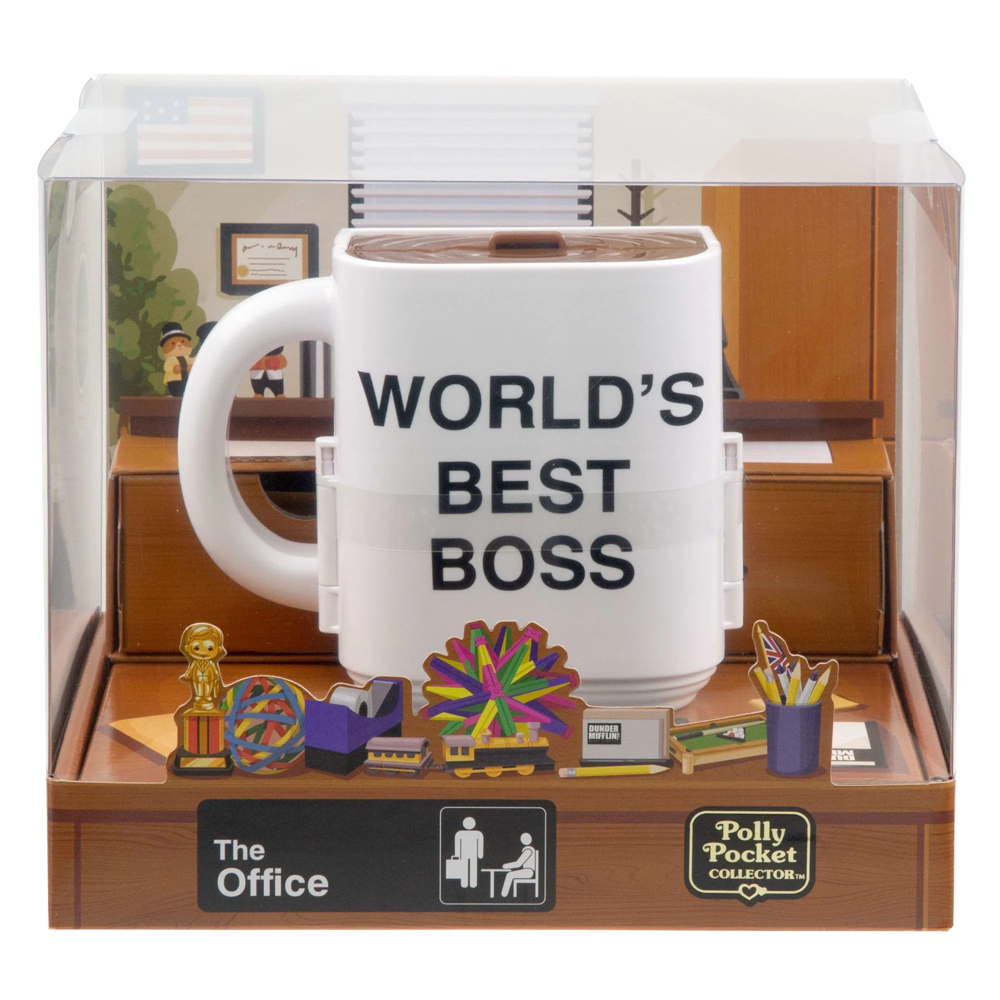 Polly Pocket X The Office Best Boss Mug Compact, Dunder Mifflin Character Set Collectible Toy - Image 6