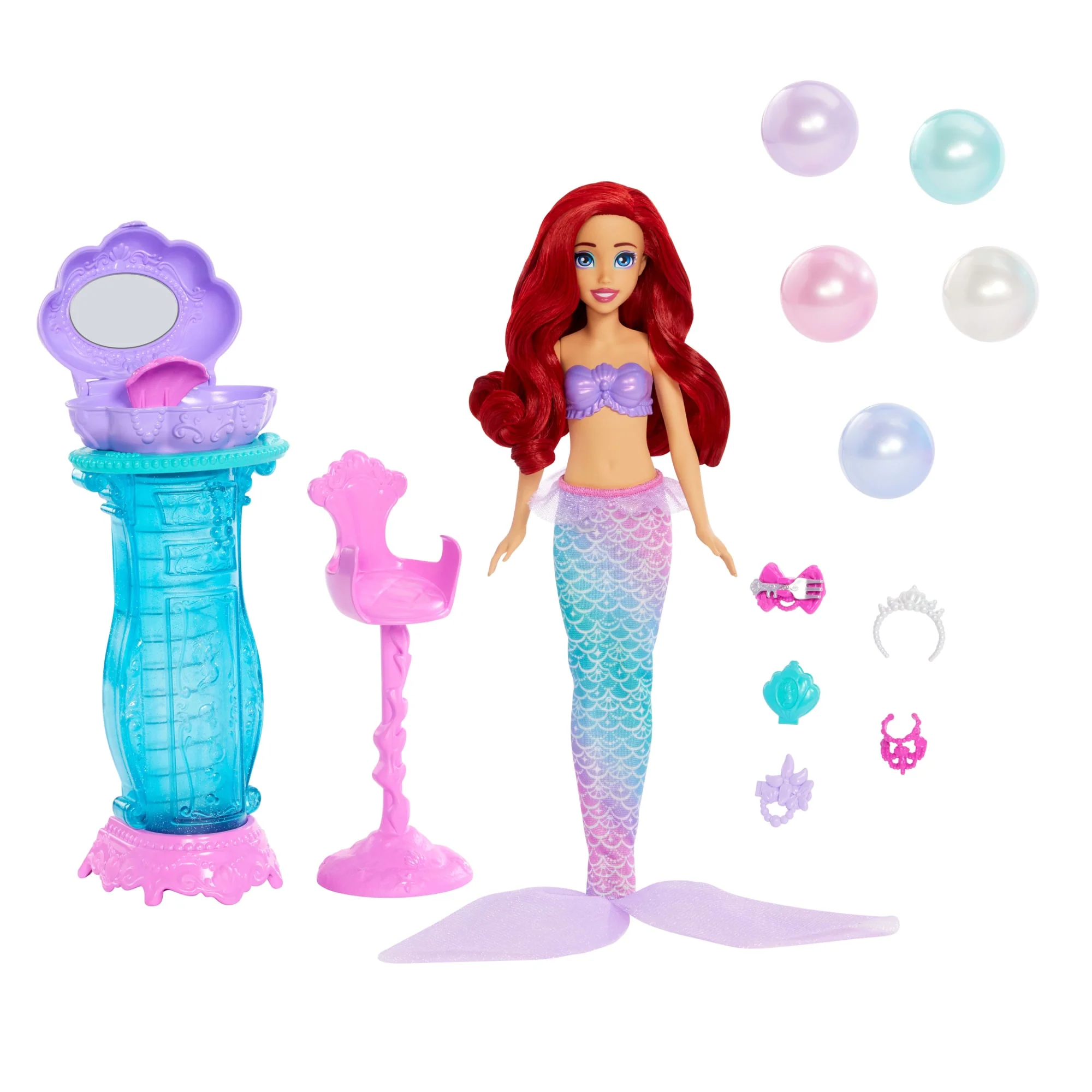 Princesses Disney Poupée et Accessoire Ariel Coiffeuse Mystère - Image 6