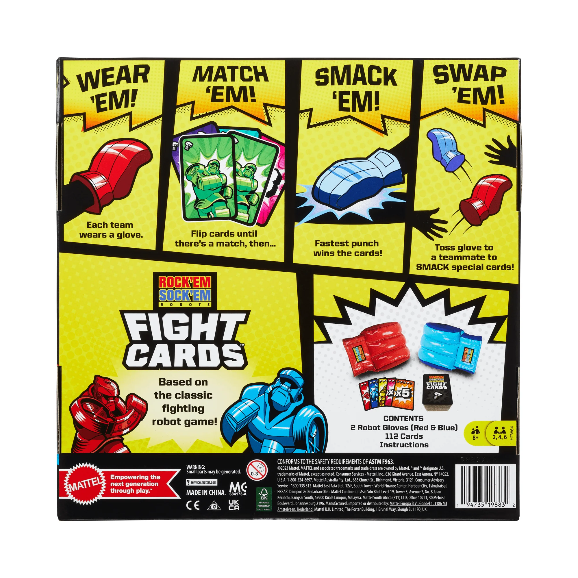 Jeu de Cartes Rock ’Em Sock ’Em Robots Fight Cards!™, 2Gants de Boxe - Image 6