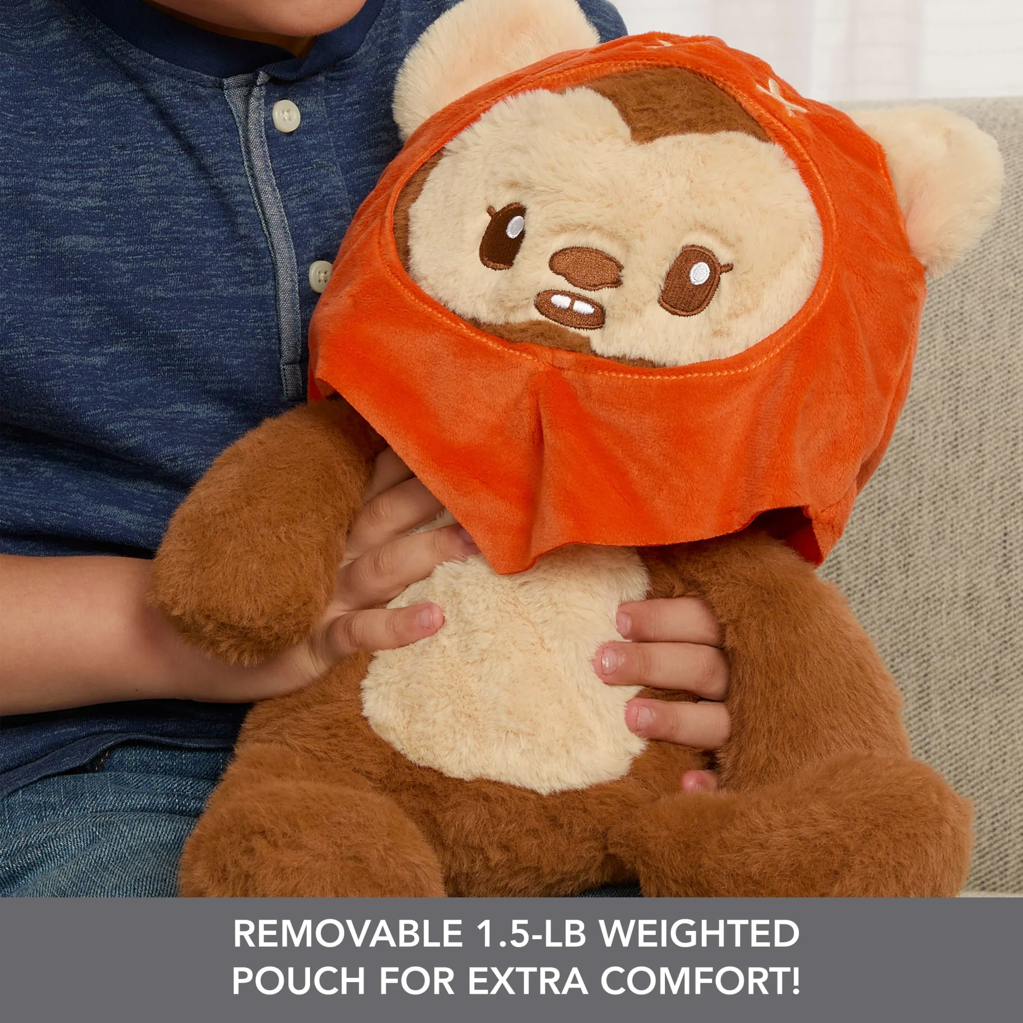 Star Wars Ewok Plush, Weighted Soft Toy, 12-Inch With Weighted Limbs & 1.5-Pound Pouch Inside - Image 4