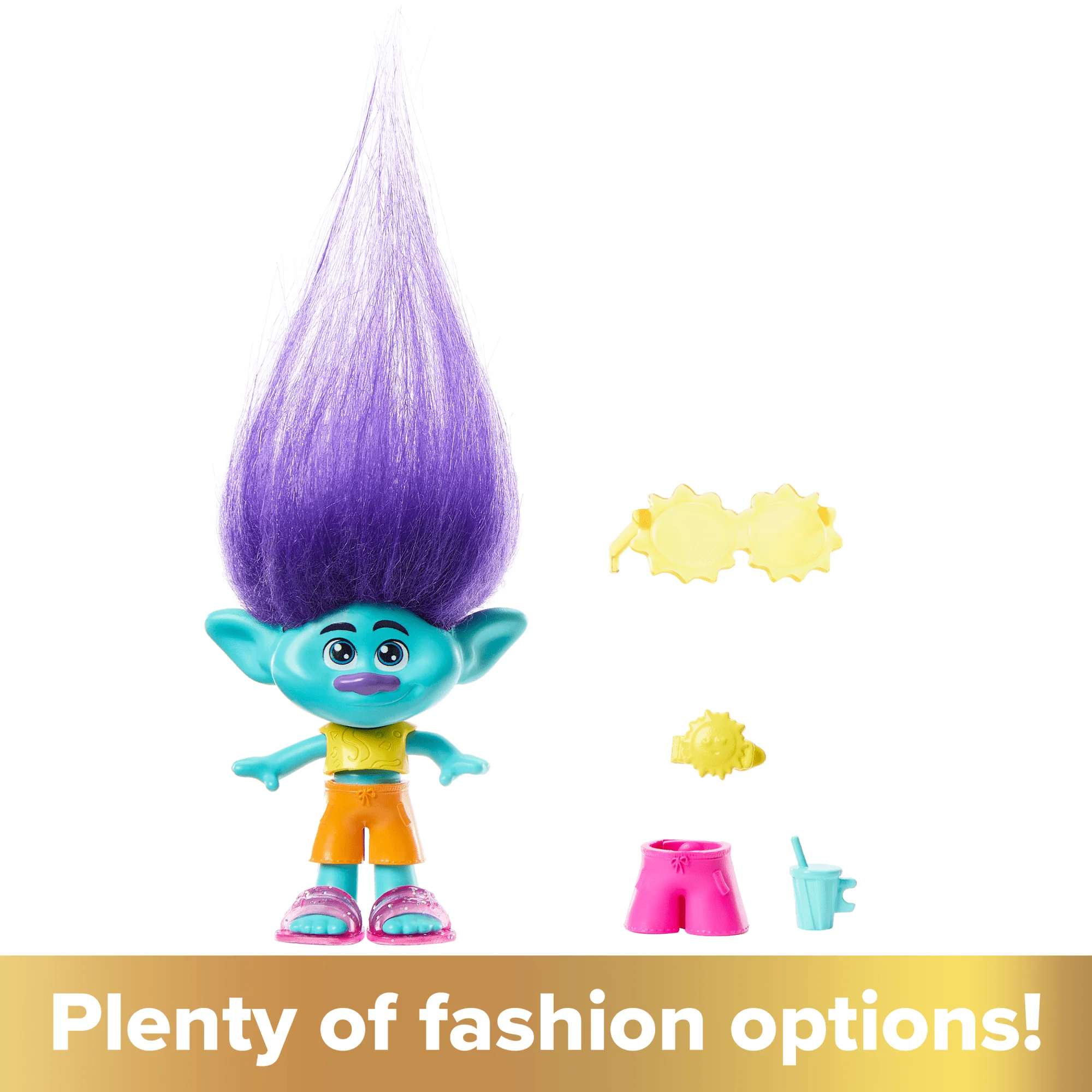 Dreamworks Trolls Band Together Hair Pops Branch Small Doll & Accessories, Toys inspired By The Movie - Image 5