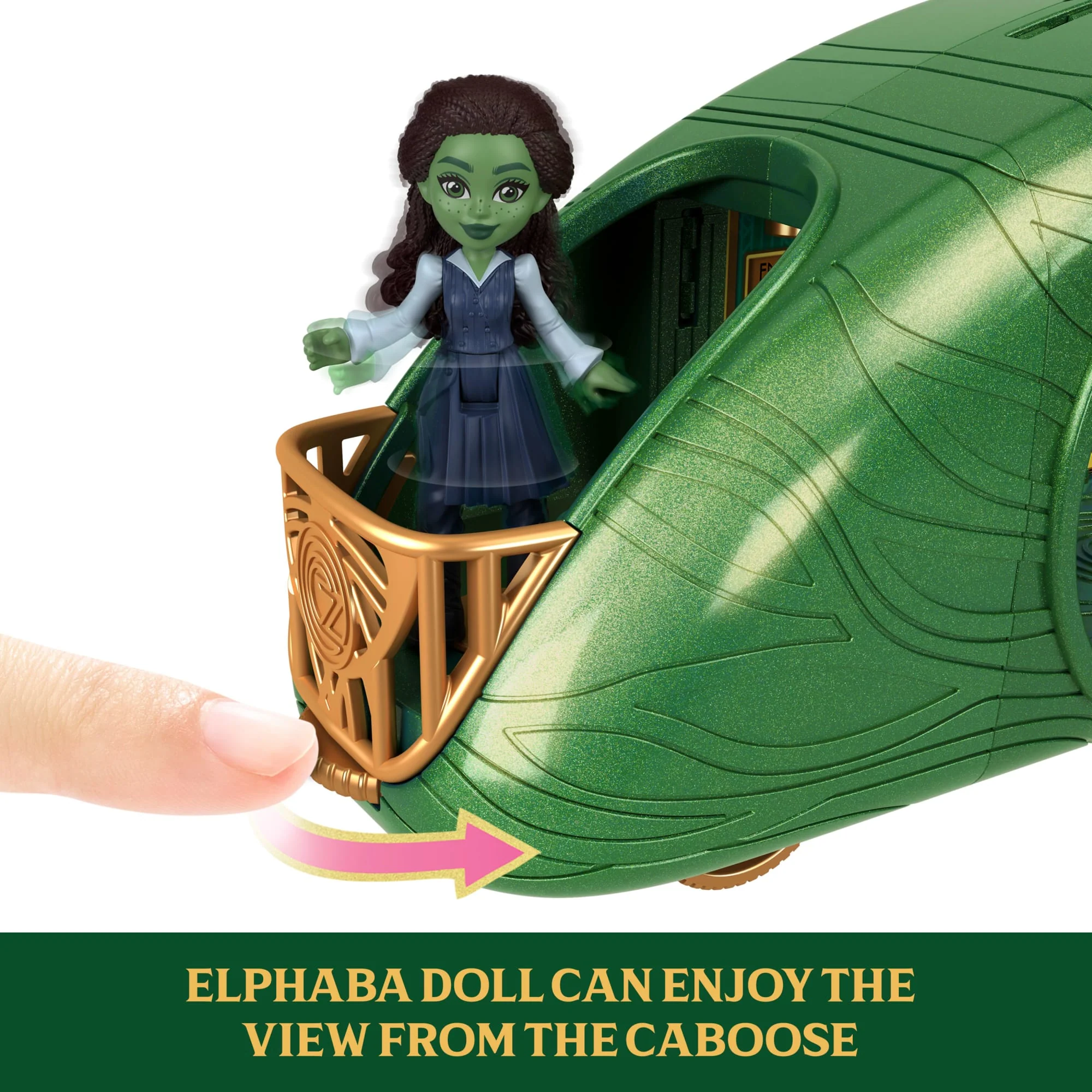 Universal Pictures’ Wicked Emerald City Train Small Doll Playset, 3 Play Spaces & 15 Total Pieces - Image 2