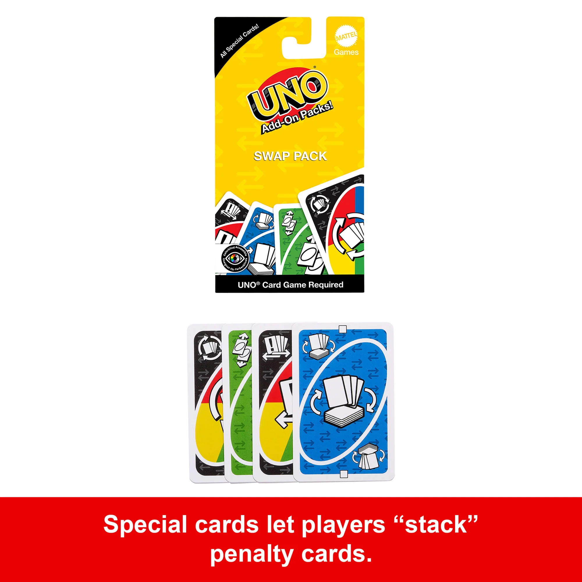 UNO Add-On-Packs Swap Pack Card Game For Kids, Family & Game Nights, Travel, Camping & Parties - Image 3