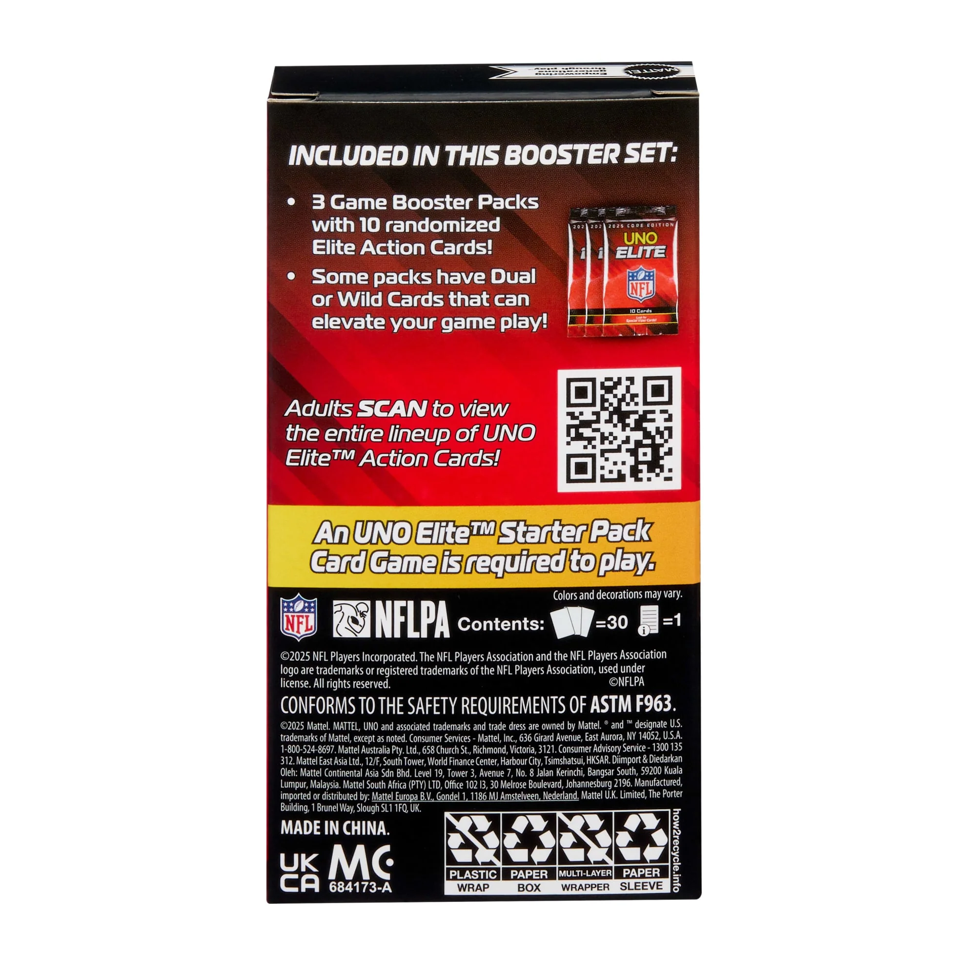 UNO Elite NFL Booster Set With 30 Elite Action Cards, 2025 Core Edition (Players May Vary) - Image 6
