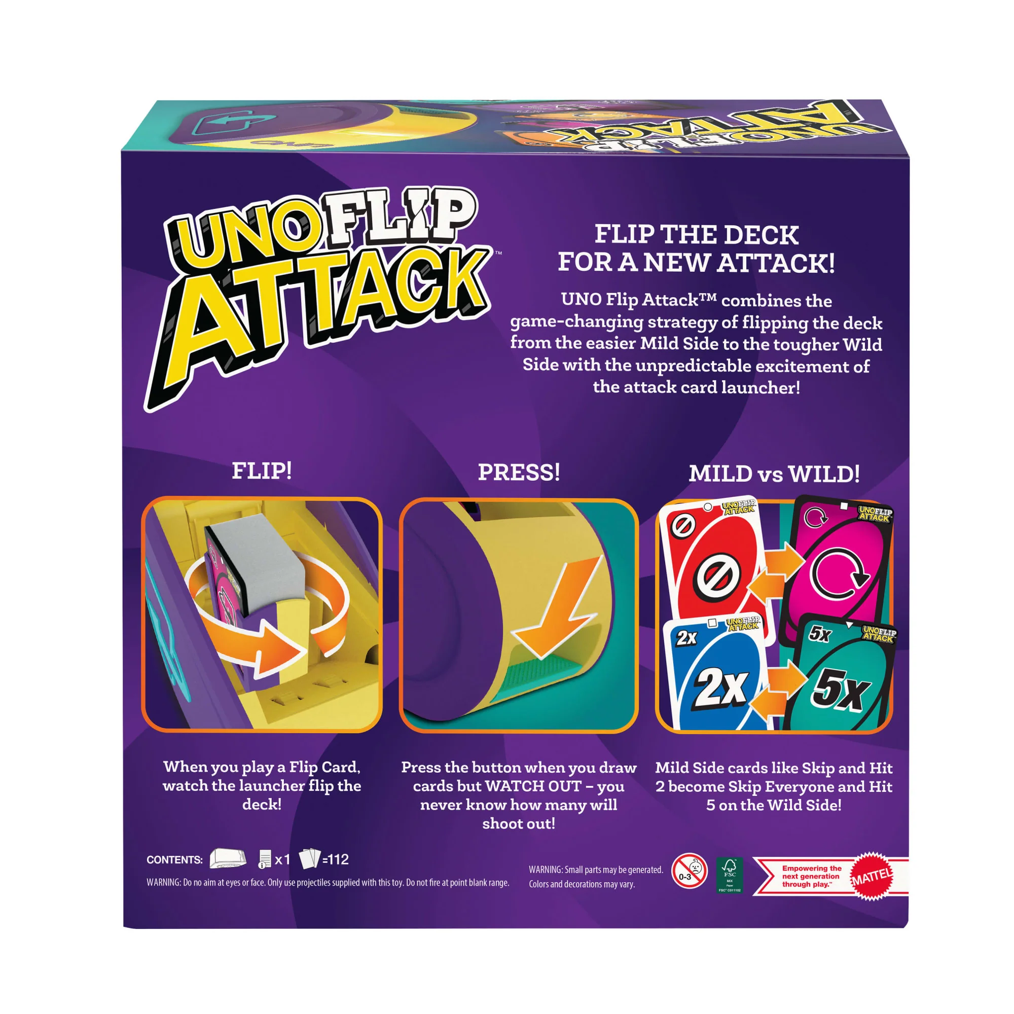 UNO Flip Attack Card Game For Family Nights, Game Nights, Travel, Camping & Parties - Image 4