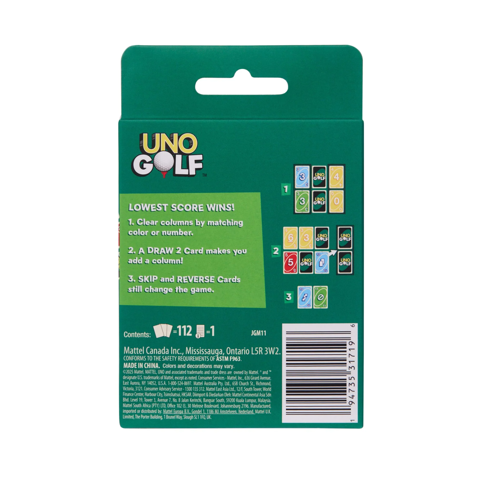 UNO Golf Card Game For Kid, Adult & Family Nights, Parties & Travel, Includes 112 Cards - Image 6