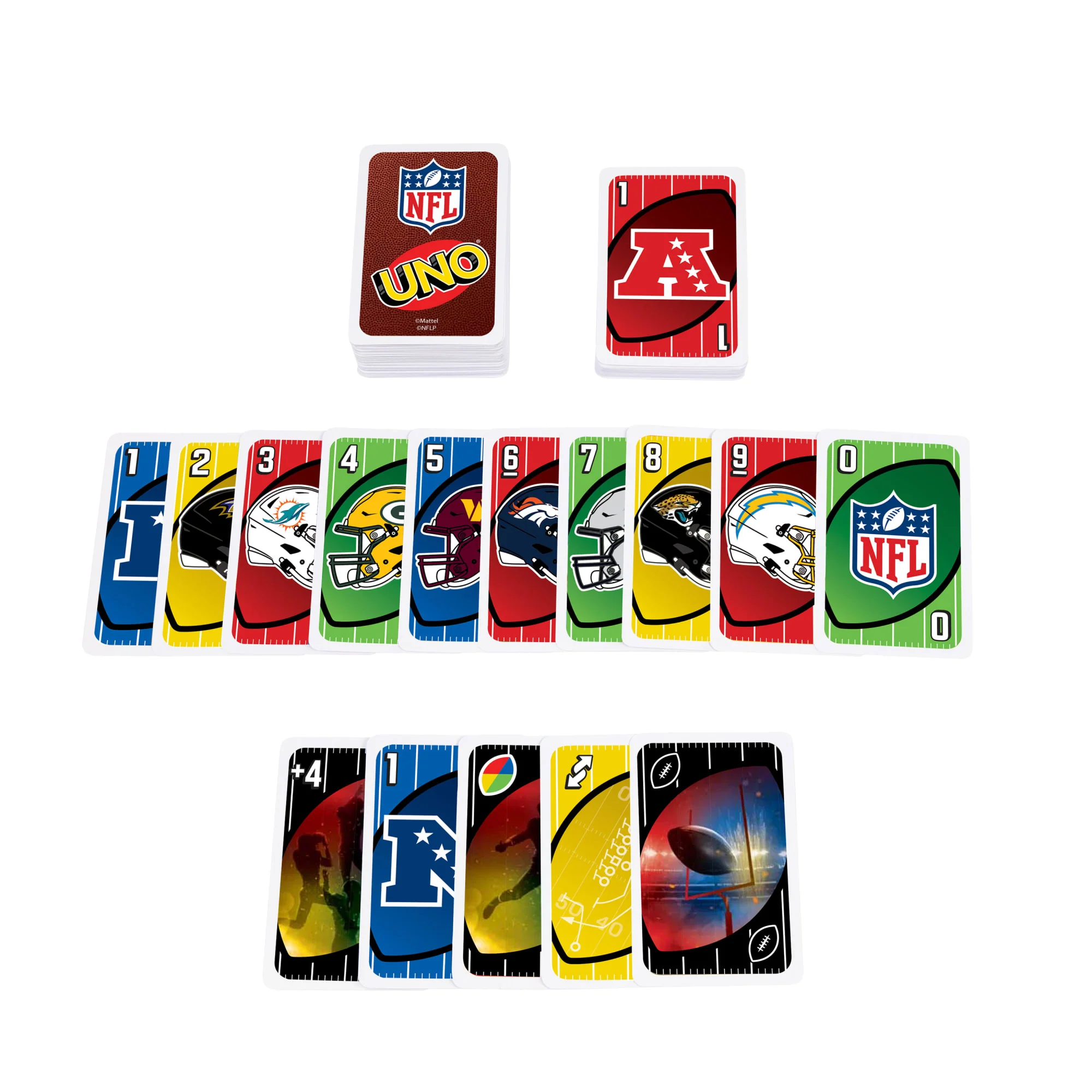 UNO NFL Card Game in Storage & Travel Tin For Kids, Adults & Family Night, Features All 32 NFL Teams - Image 5