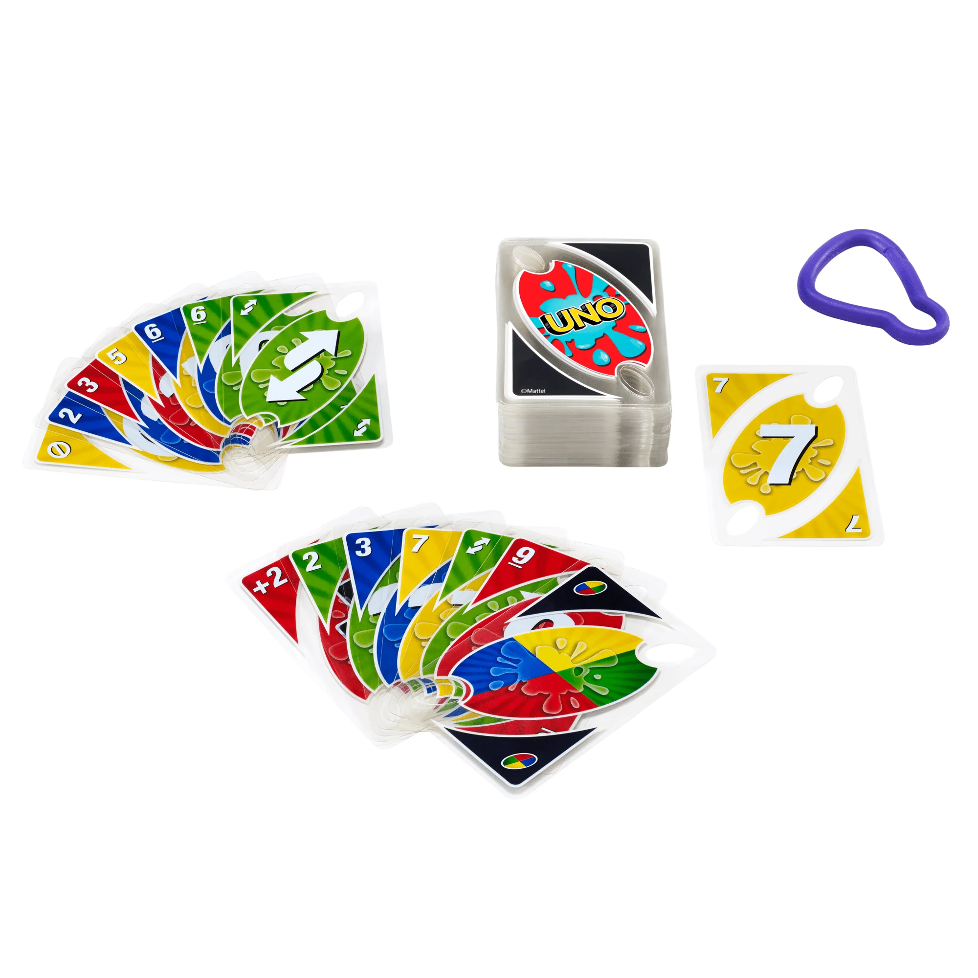 Jeu de Cartes Uno Splash™ Portatif Avec Cartes en Plastique Imperméables et Agrafe - Image 5