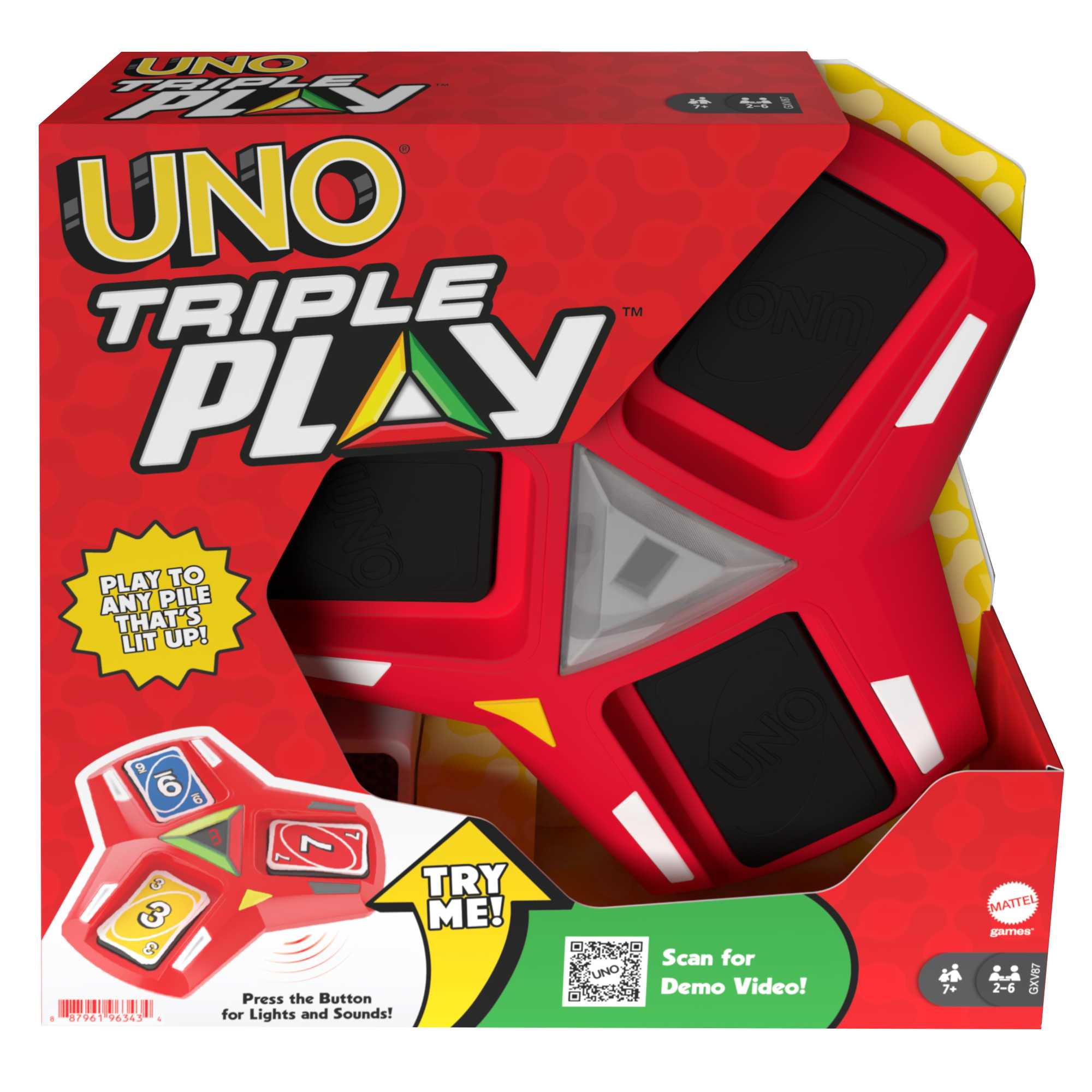 UNO Triple Play Card Game, Game For Family Night, Lights And Sounds - Image 6