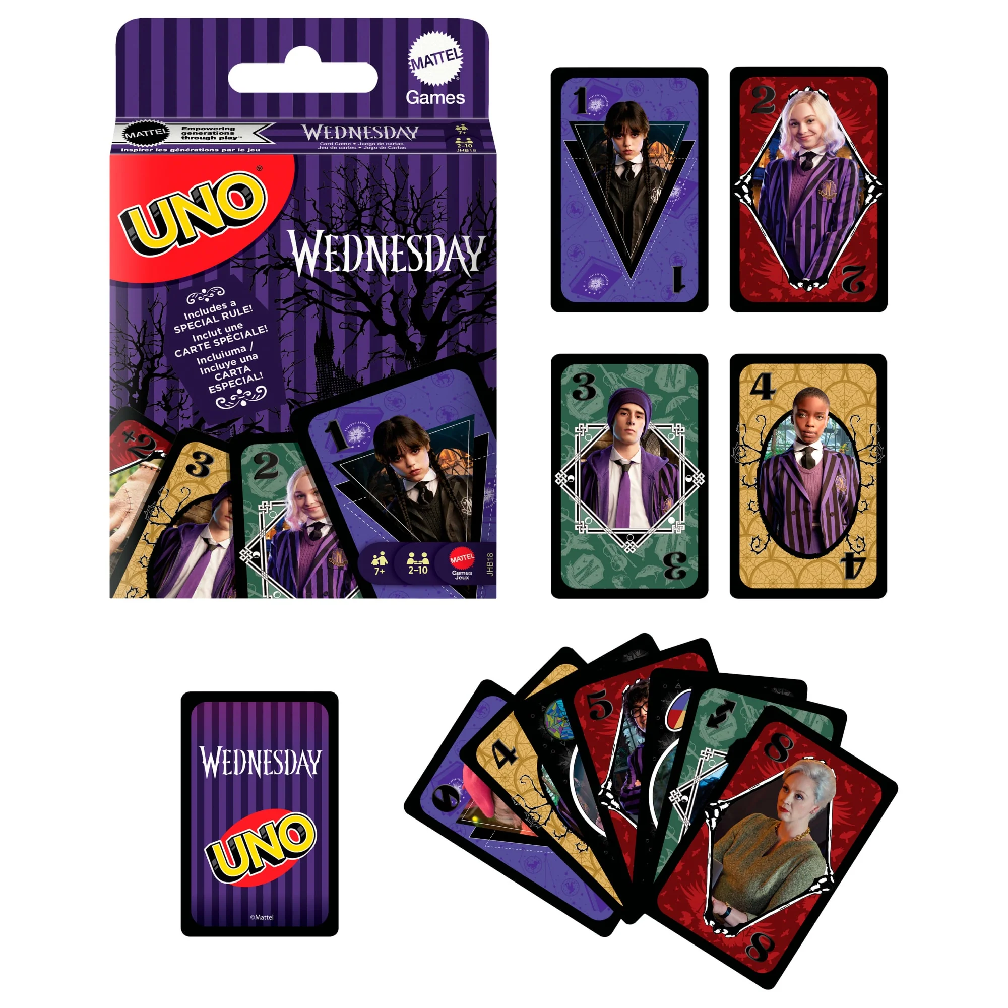 UNO Wednesday Card Game For Kid, Adult & Family Nights, Toy Collectible Inspired By The Series - Image 6