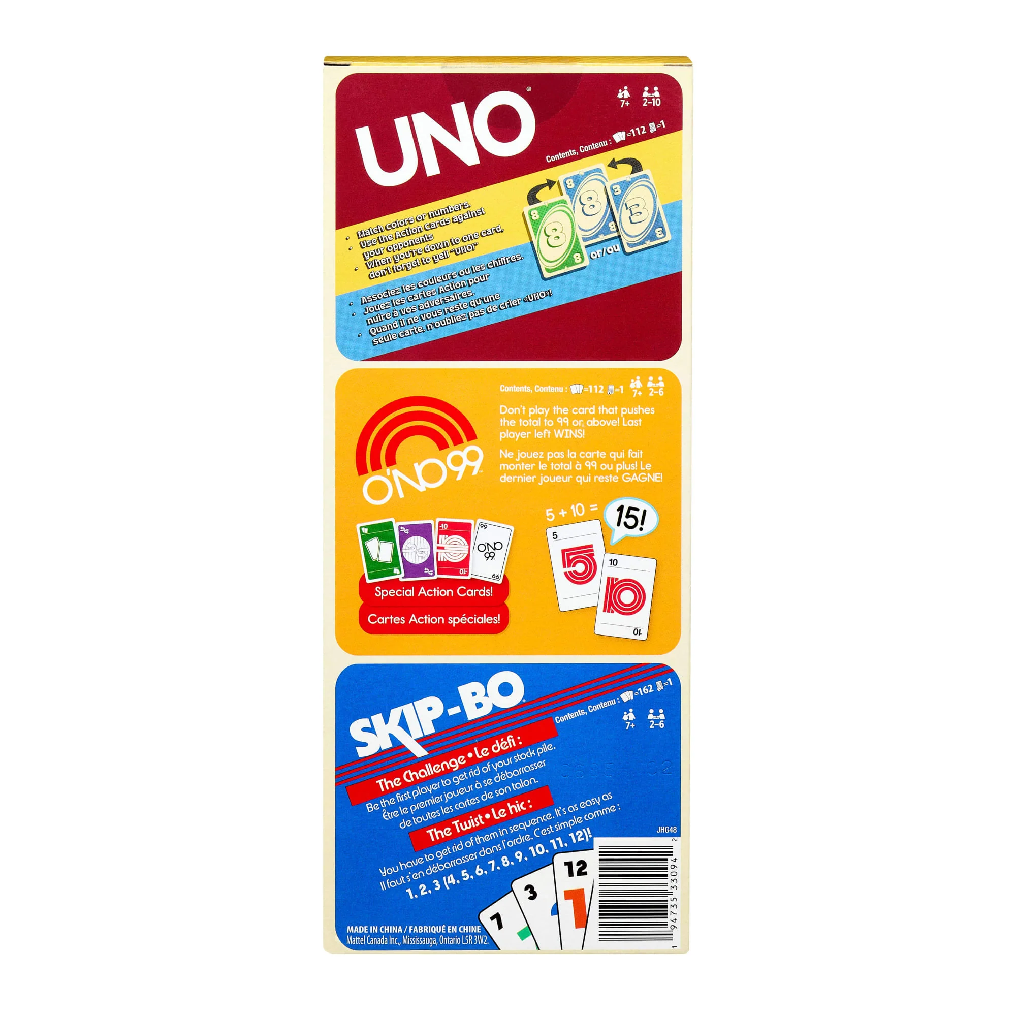 Vintage Set With 3 Card Games, UNO, O’No 99 & Ski-Bo For Kid, Adult & Family Nights & Parties - Image 6