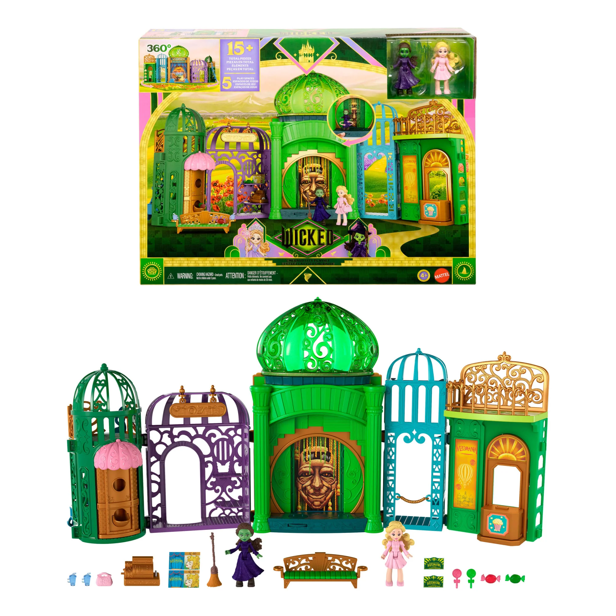 Wicked Coffret Cité D’Émeraude Avec Petites Poupées et Accessoires