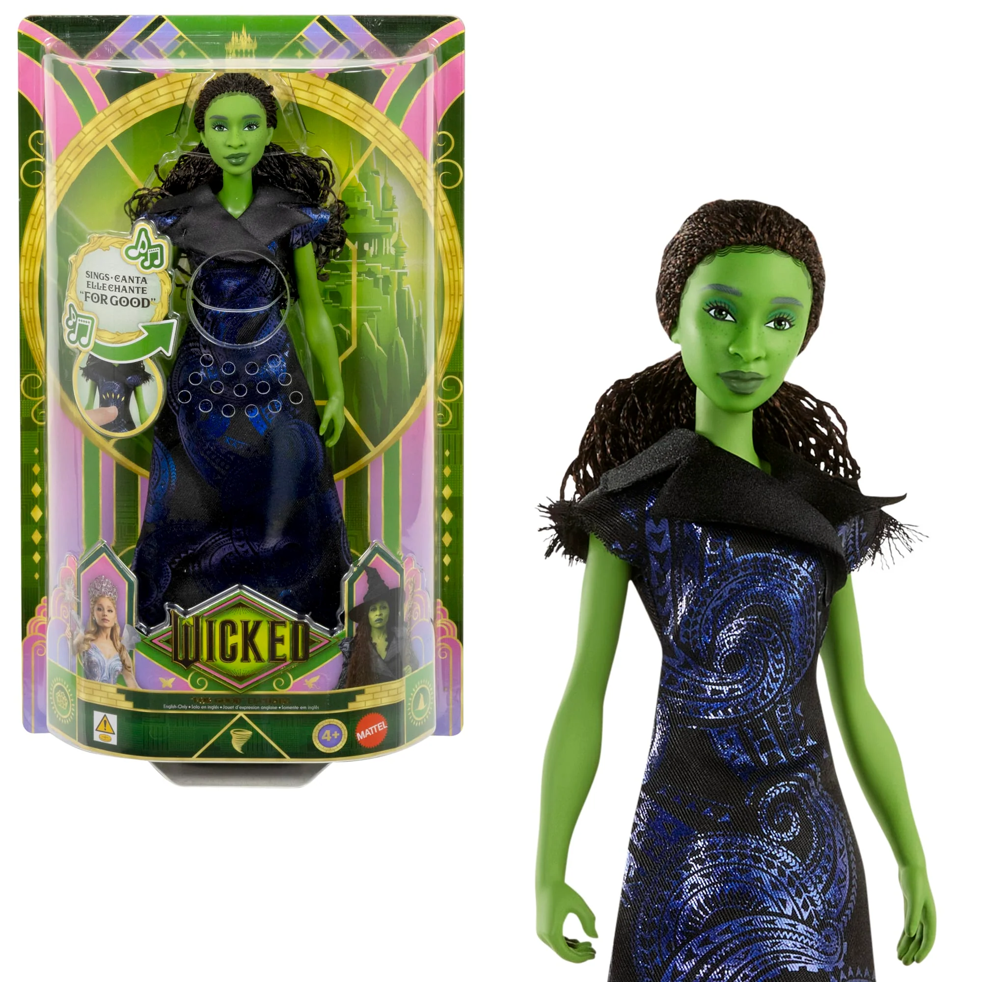 Universal Pictures’ Wicked: For Good Singing Elphaba Doll, Movie-inspired Outfit, Sings “For Good"