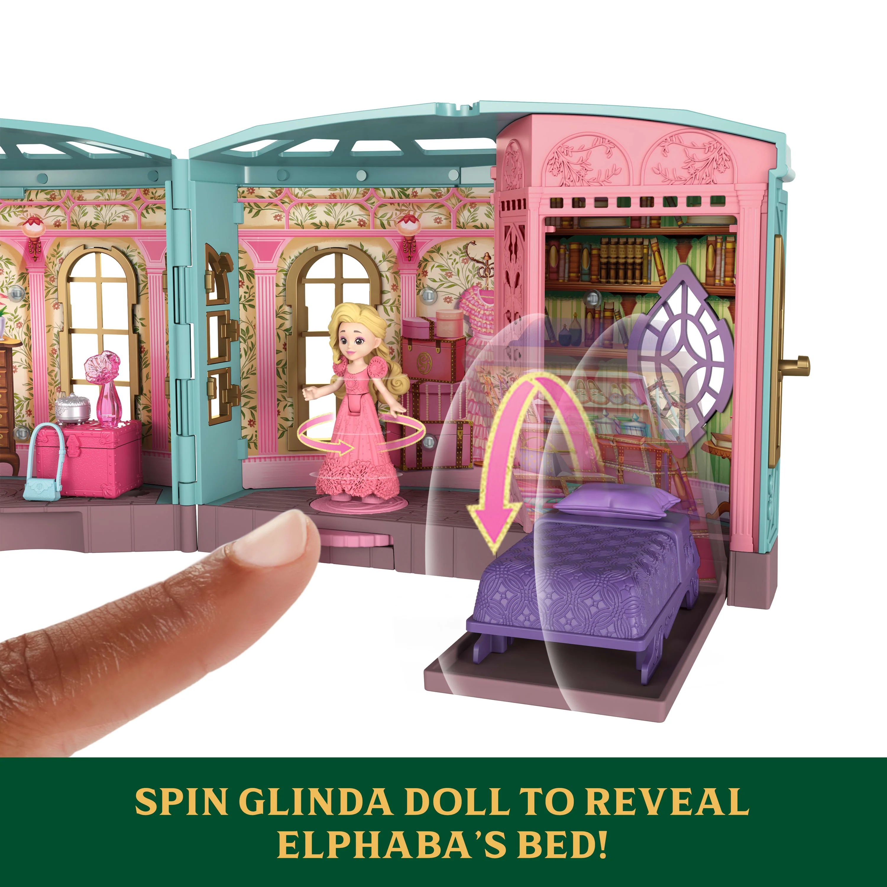 Universal Pictures’ Wicked So Popular Dorm Small Doll Playset With 3 Play Spaces & 10 Total Pieces - Image 3