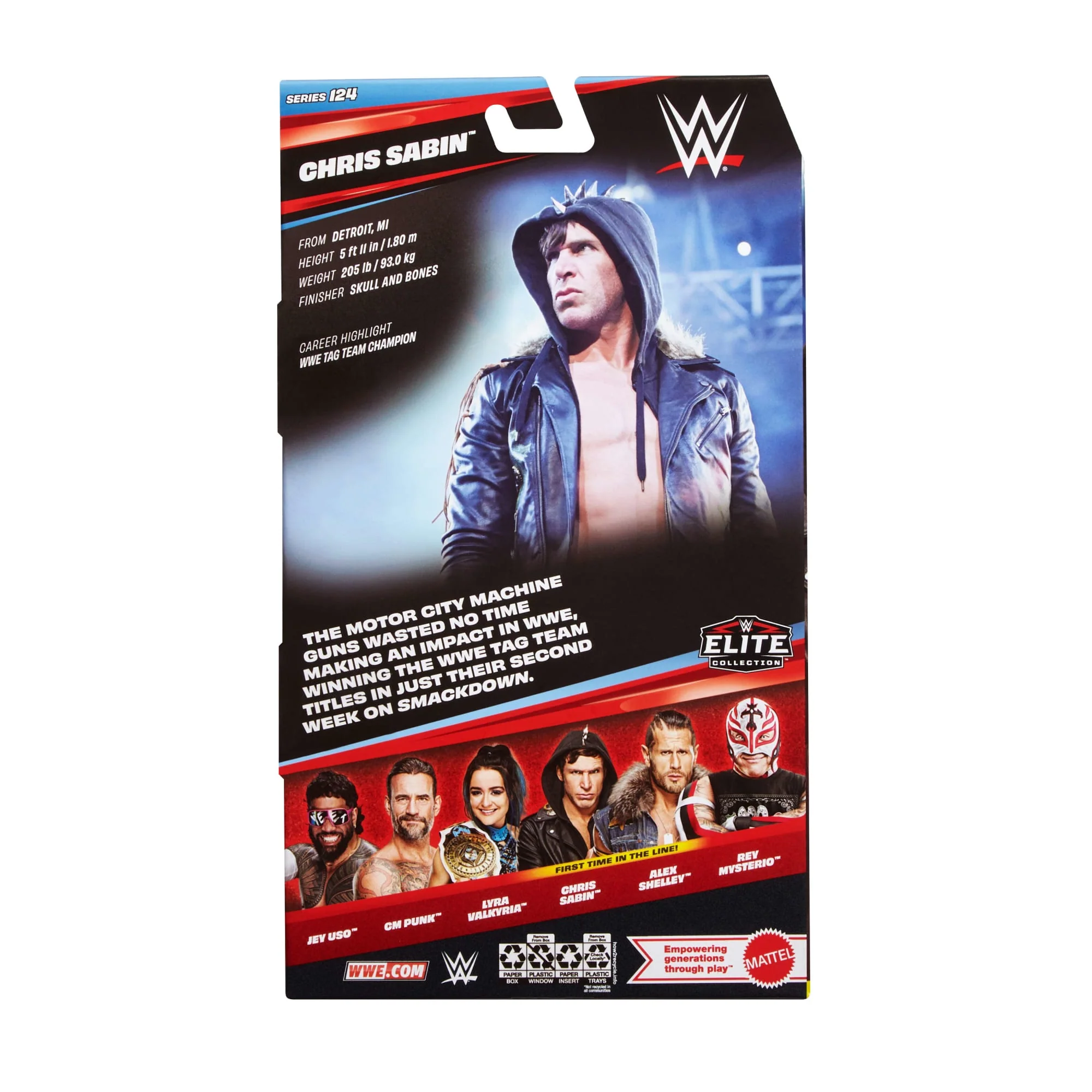 WWE Elite Chris Sabin Action Figure, Series #124, 6-Inch Collectible With Articulation & Accessories - Image 6