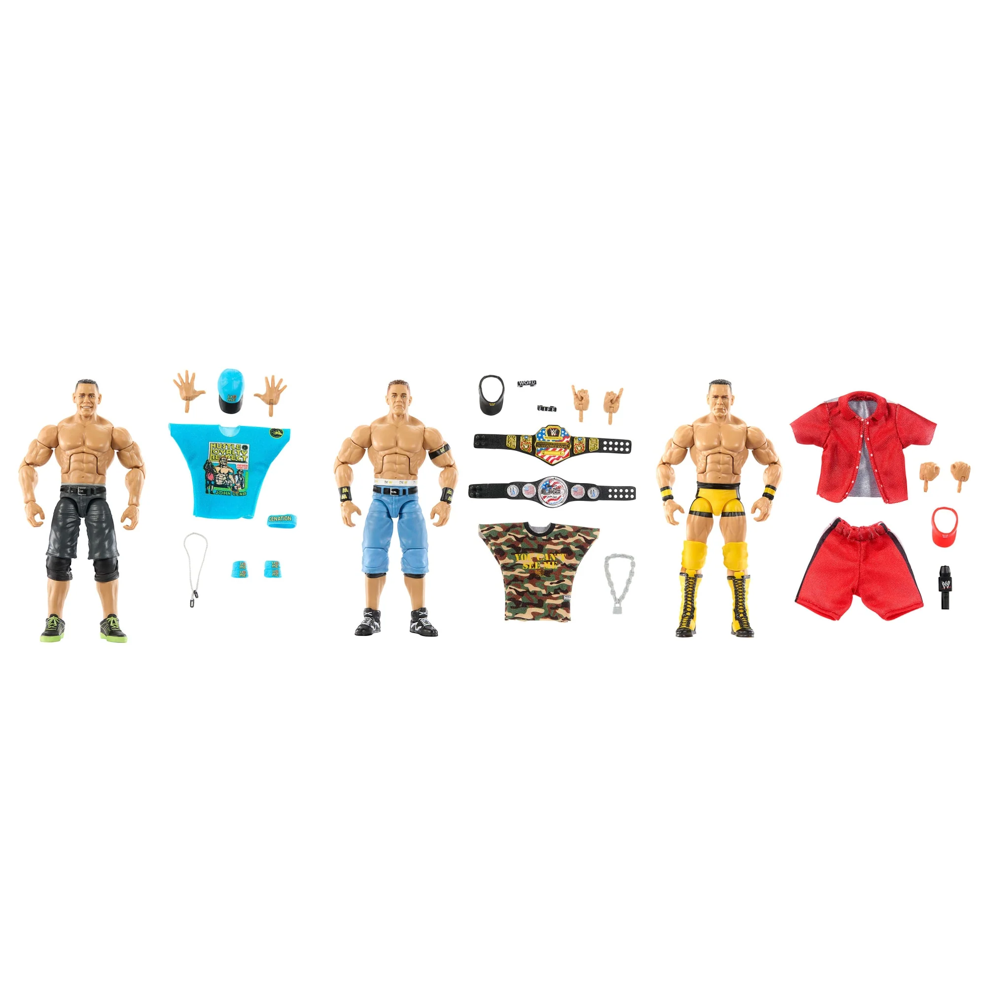 WWE Elite Collection John Cena 3-Pack, Collectible Set Of 6-inch Action Figures With Articulation - Image 3