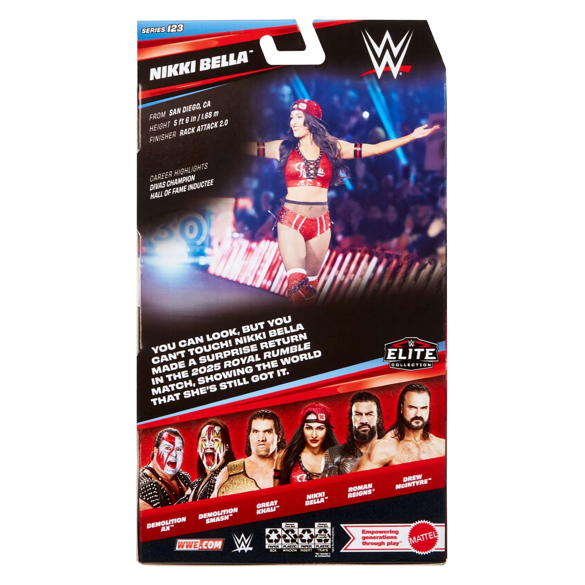 WWE Elite Nikki Bella Action Figure, Series #123, 6-Inch Collectible With Articulation & Accessories - Image 6