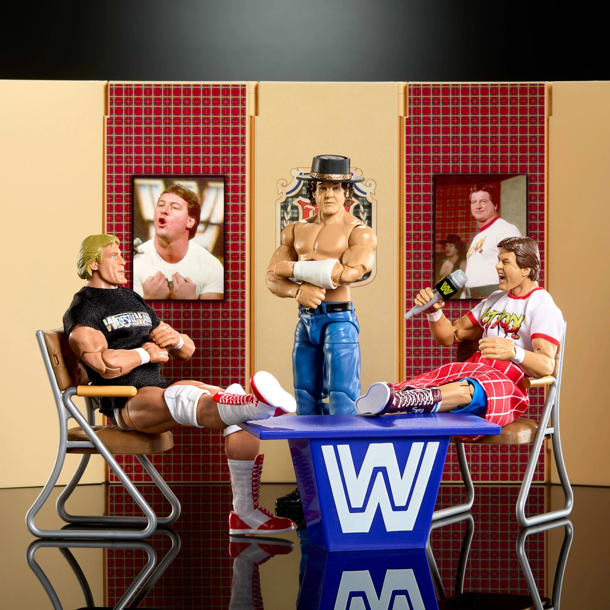 WWE Elite Collection Piper's Pit Set Of 3 Collectible 6-Inch Action Figures & Accessories - Image 4