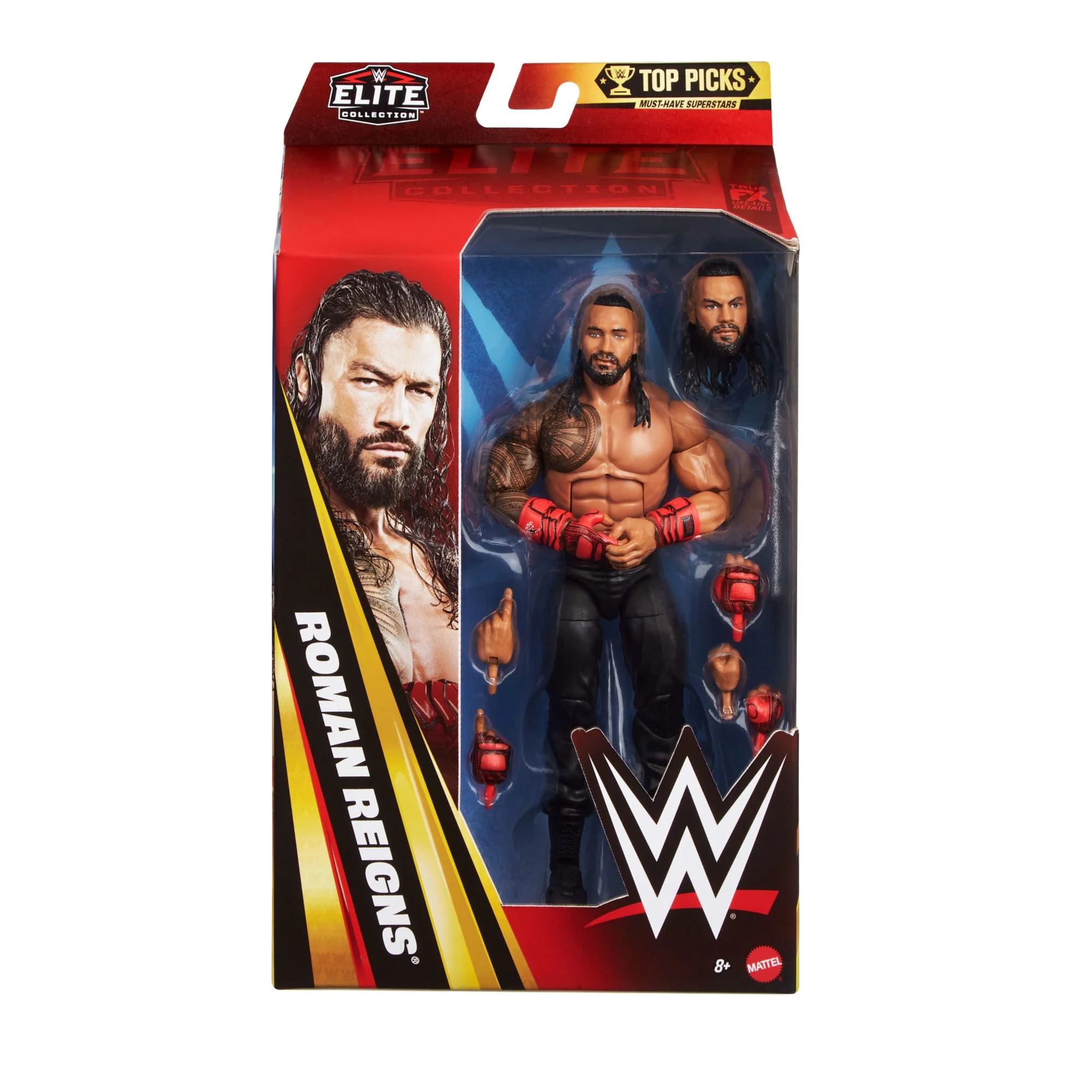 WWE Elite Collection Top Picks Roman Reigns Action Figure & Accessories, 6-Inch Collectible Set - Image 2
