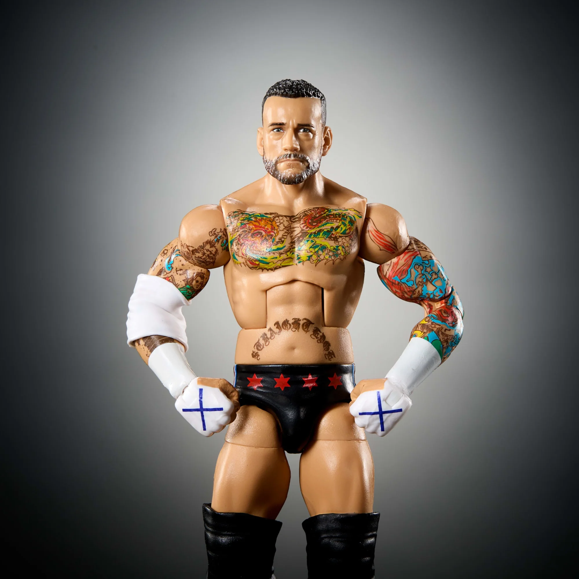 WWE Figura de Acción Elite Cm Punk negro - Image 3