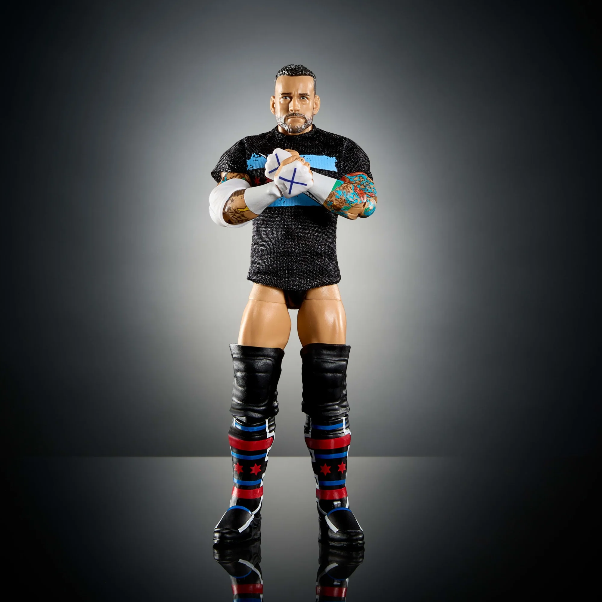 WWE Figura de Acción Elite Cm Punk negro - Image 4
