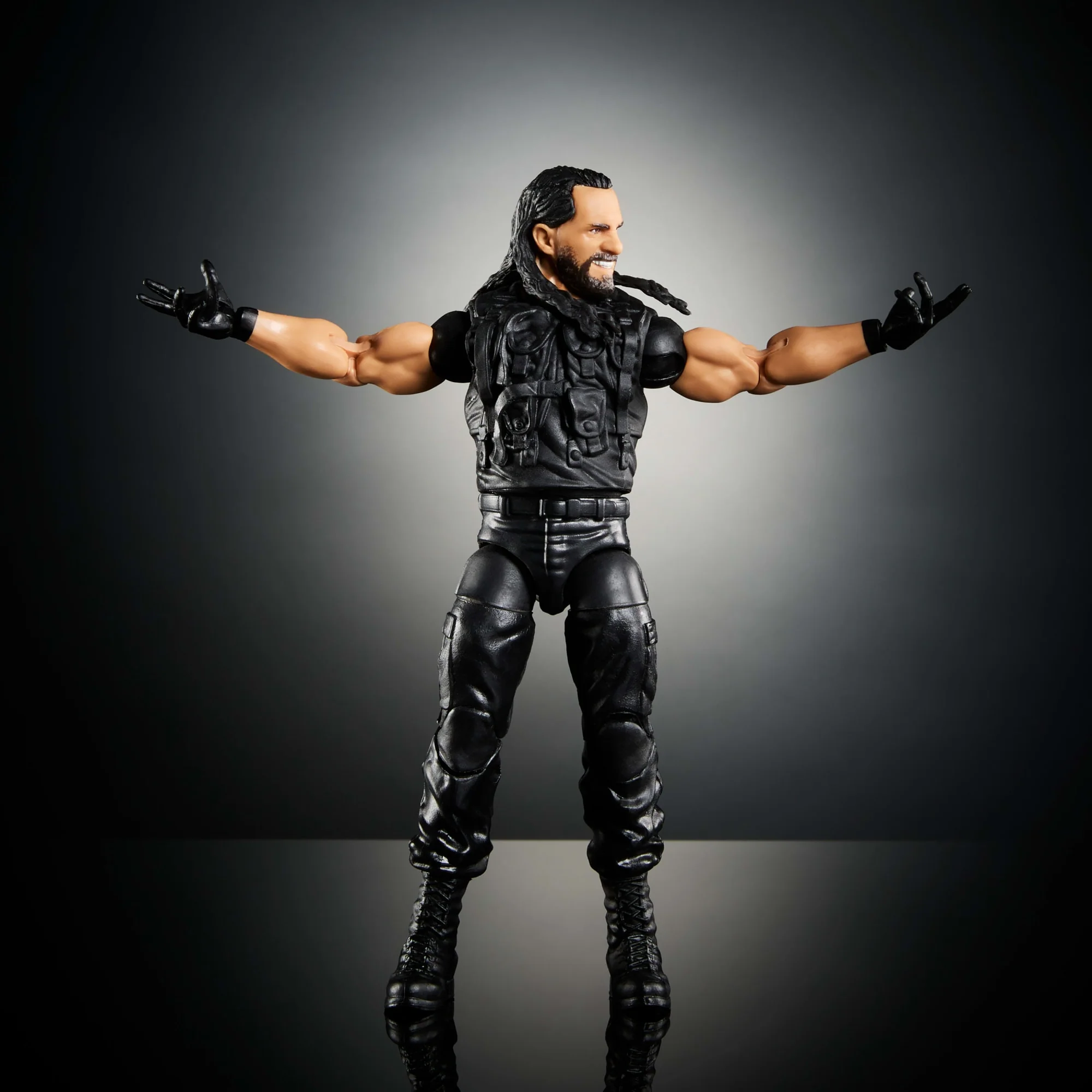 WWE Figura de Acción Elite Seth Rollins negro - Image 5