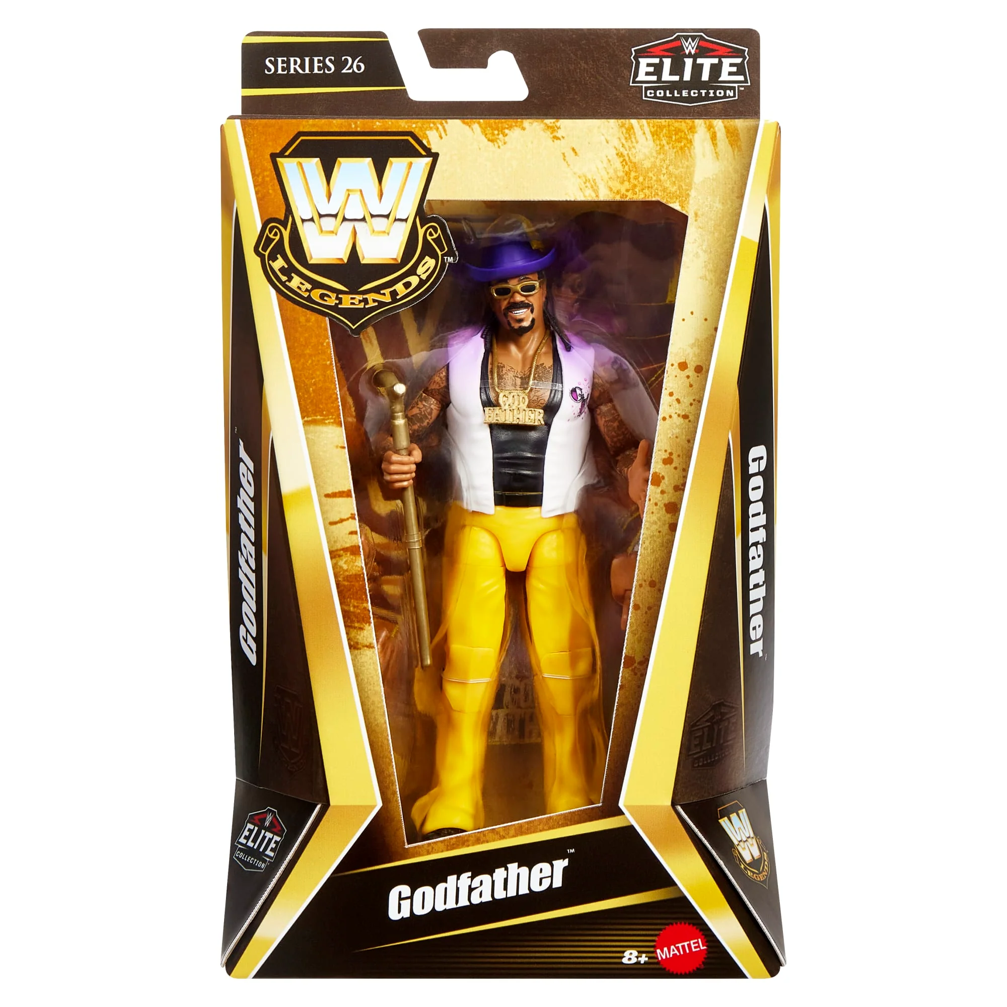 WWE Elite Legends Godfather Action Figure & Accessories, Series 26 Collectible Set, 6-inch - Image 2