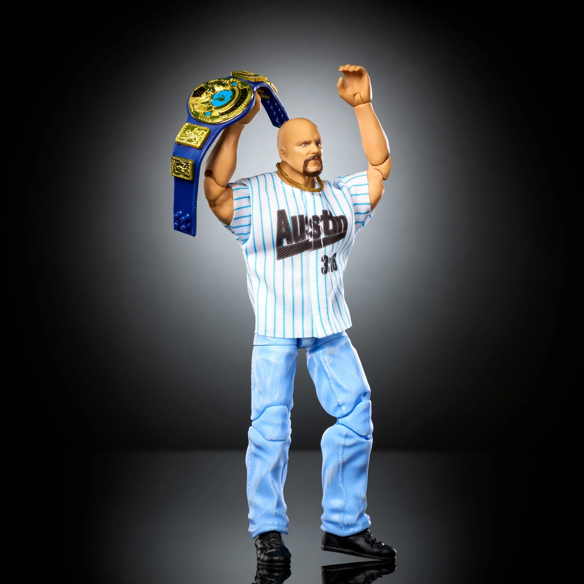 WWE Elite Legends “Stone Cold” Steve Austin Action Figure & Accessories, Series 30 6-Inch Set - Image 4